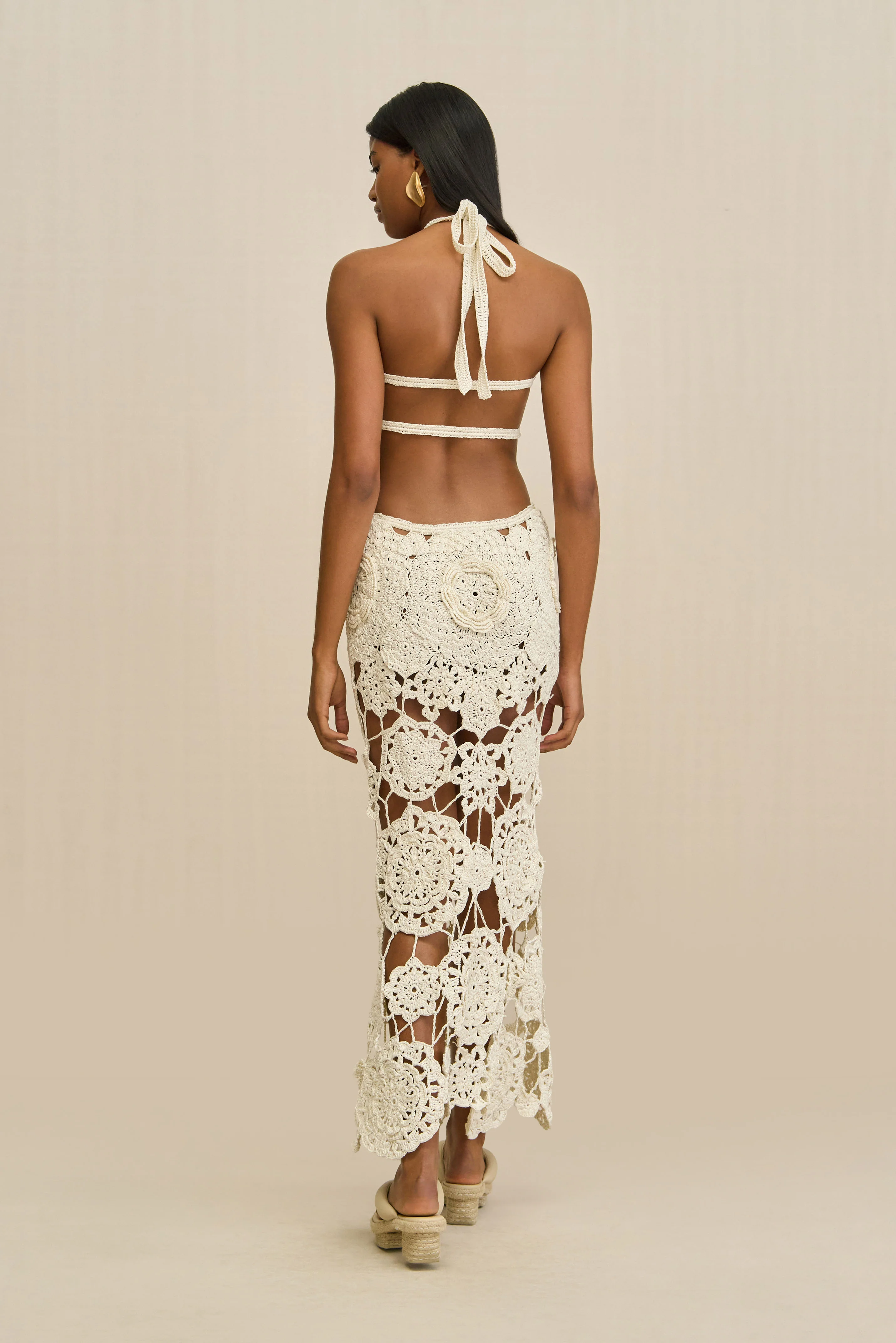 ACCALIA CROCHET GOWN - OFF WHITE - Image 6
