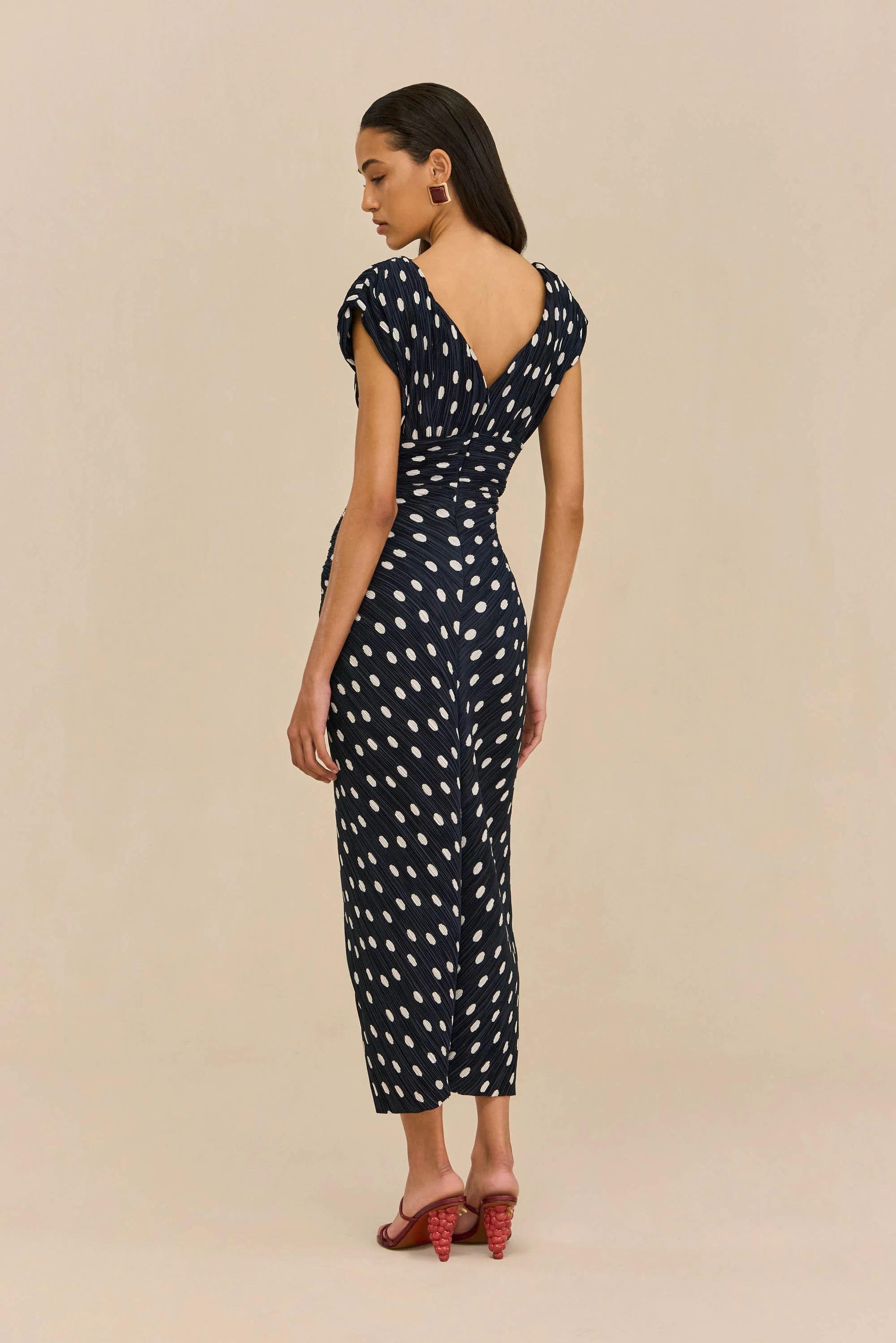 AIRA DRESS - SMALL DOT DEEP LAKE - Image 7