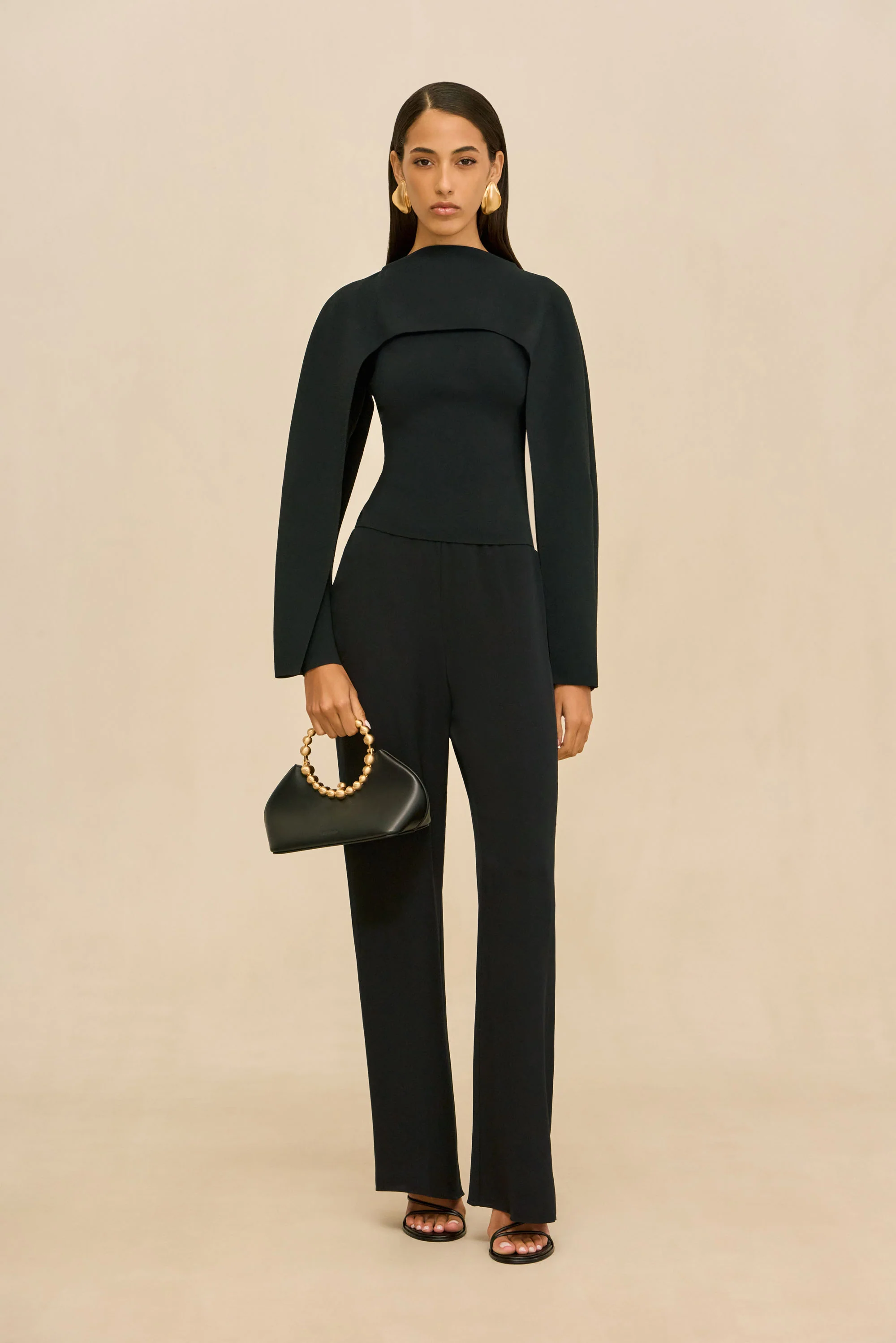 ALKA KNIT TOP - BLACK - Image 2