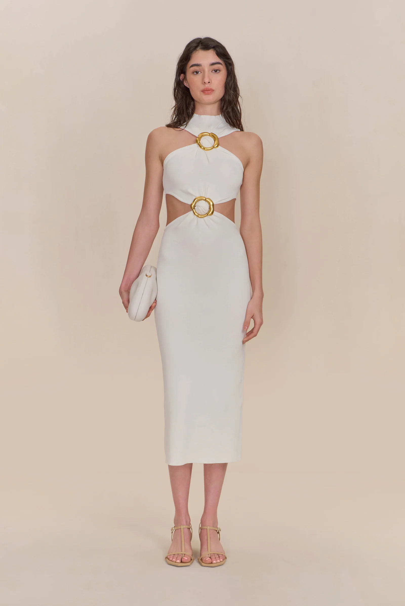 AMBAR KNIT DRESS - OFF WHITE - Image 2