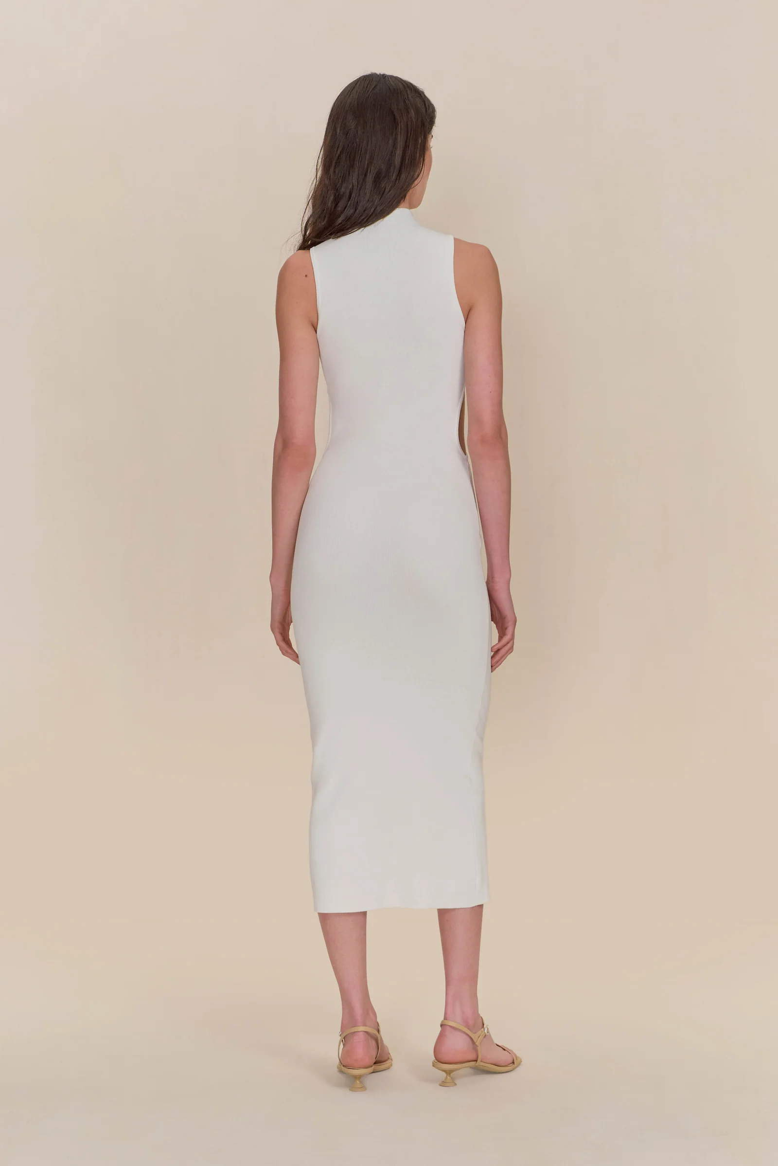 AMBAR KNIT DRESS - OFF WHITE - Image 5