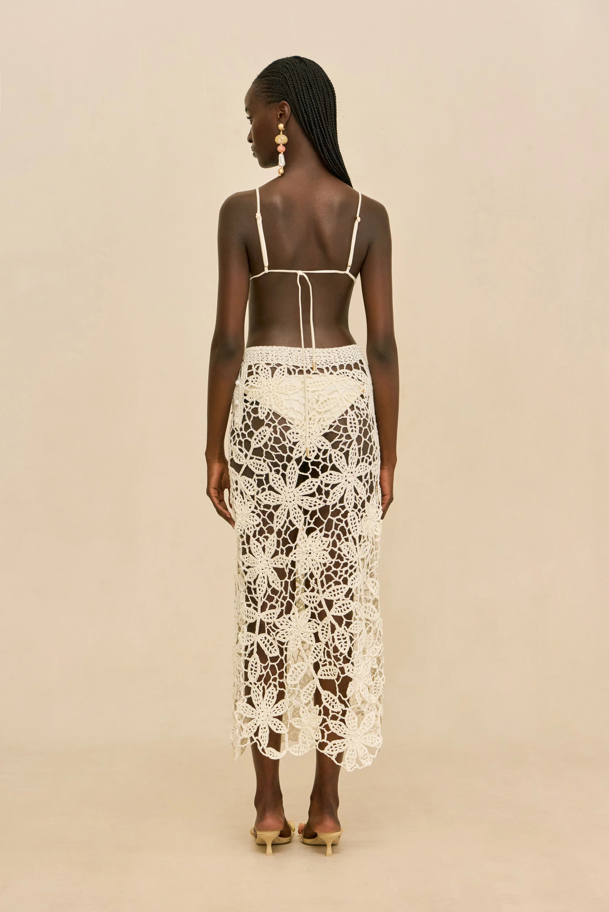 AMINA CROCHET SKIRT - WHITE - Image 6