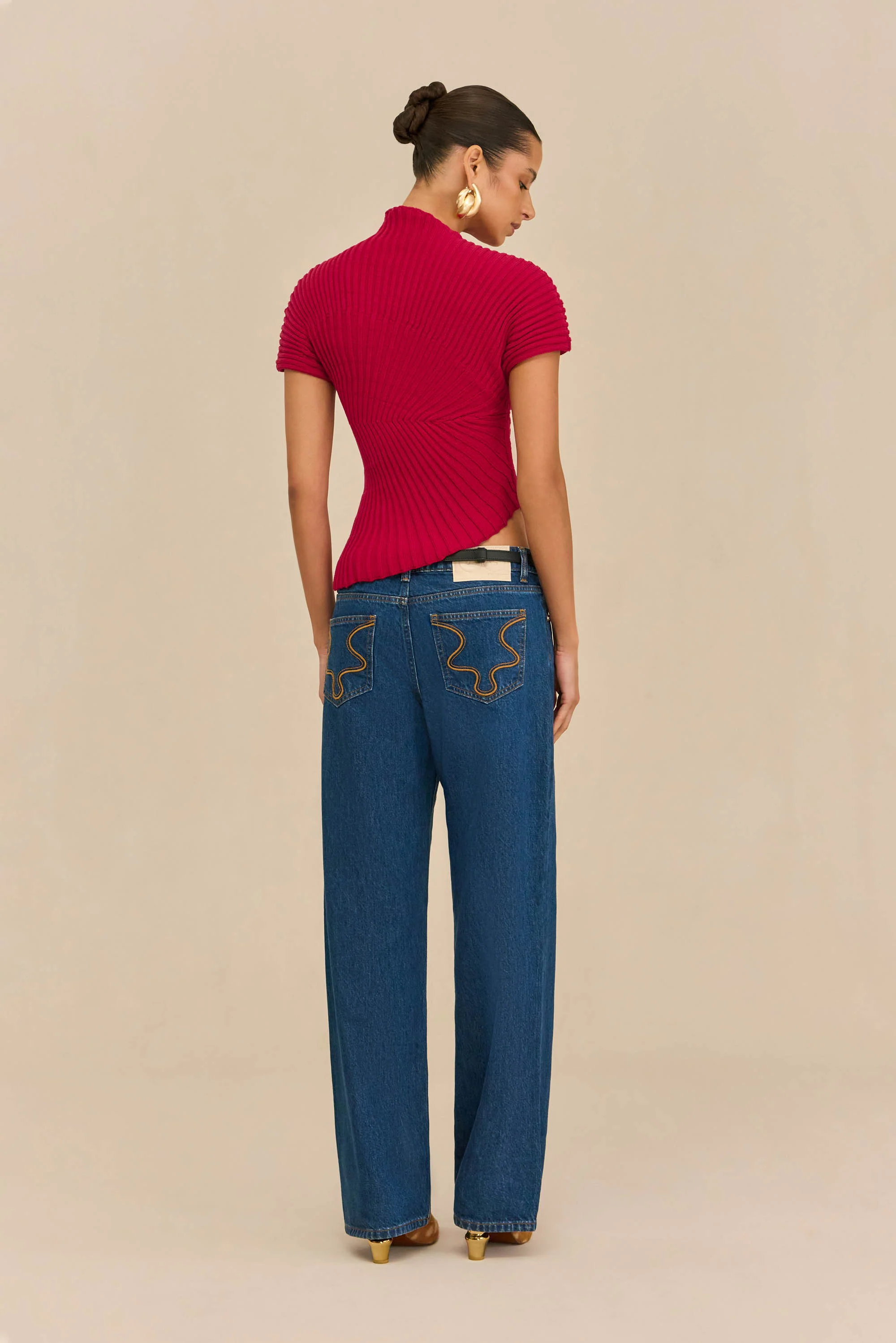 ANNEMIE KNIT TOP - MERLOT - Image 6