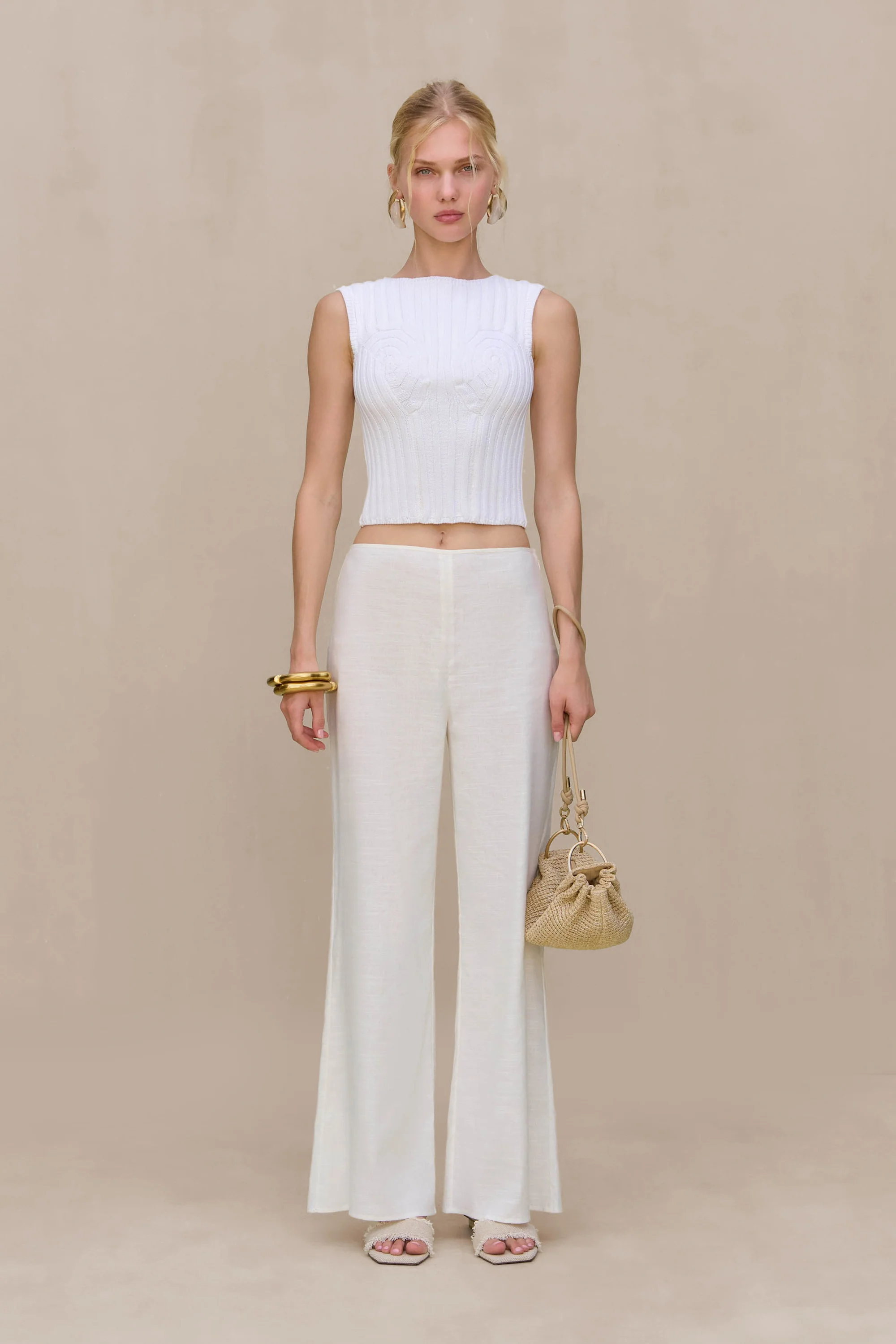 ANZU KNIT TOP - OFF WHITE - Image 2