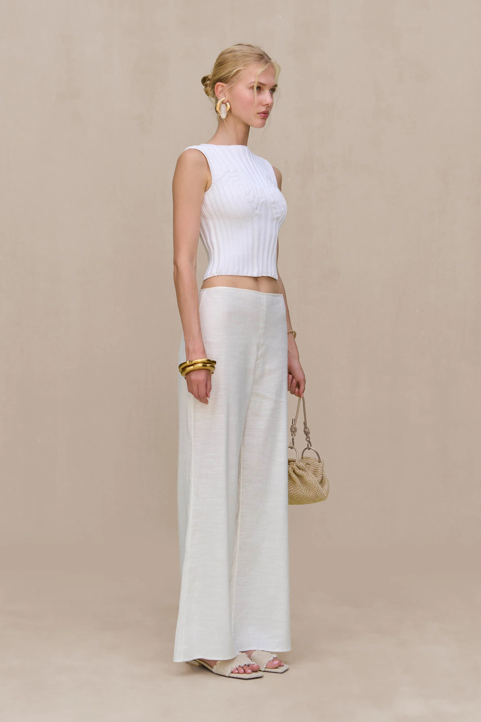 ANZU KNIT TOP - OFF WHITE - Image 3