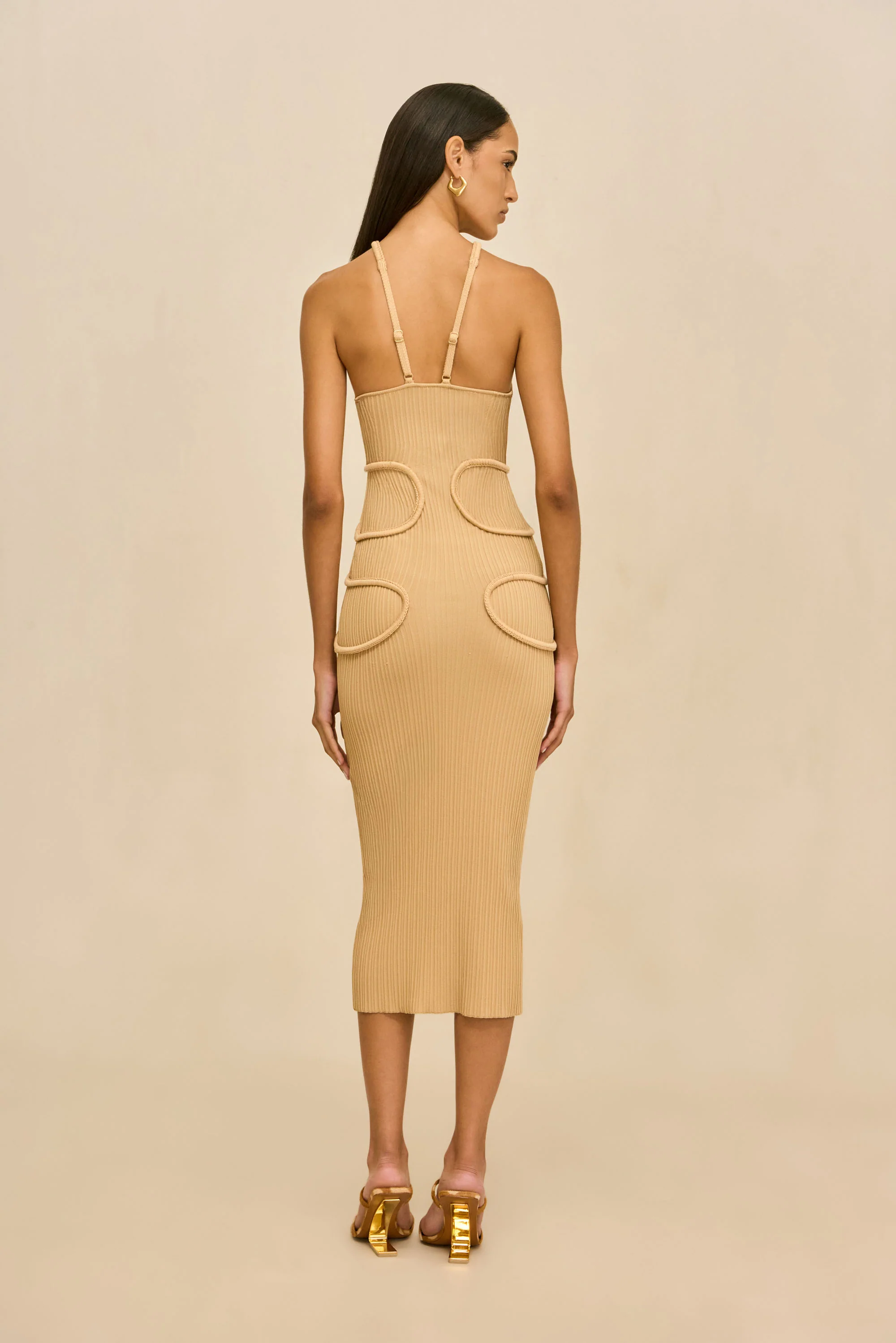 AVERY KNIT DRESS - SAND - Image 6
