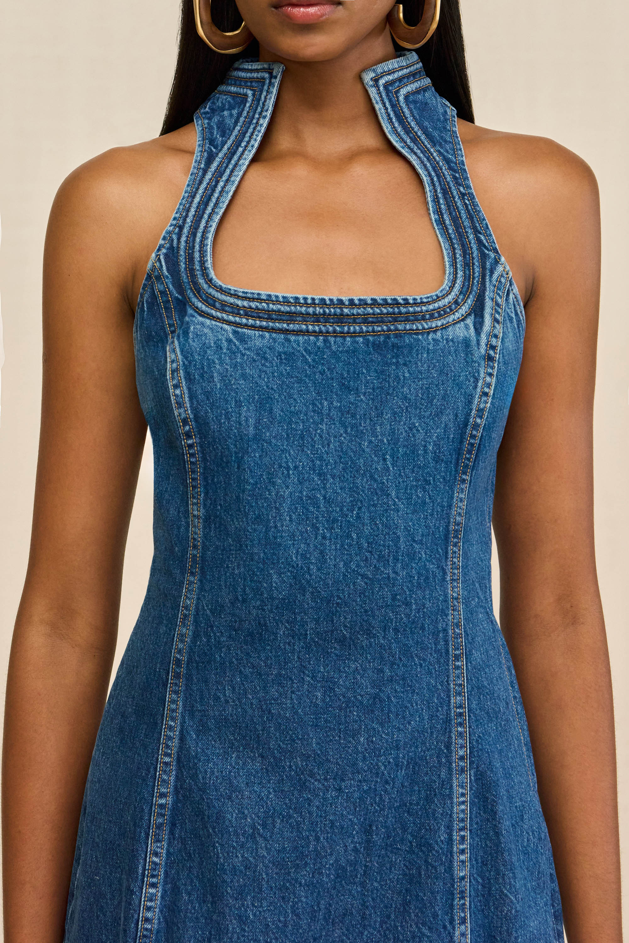 AZURA DRESS - 80S BLUE - Image 2