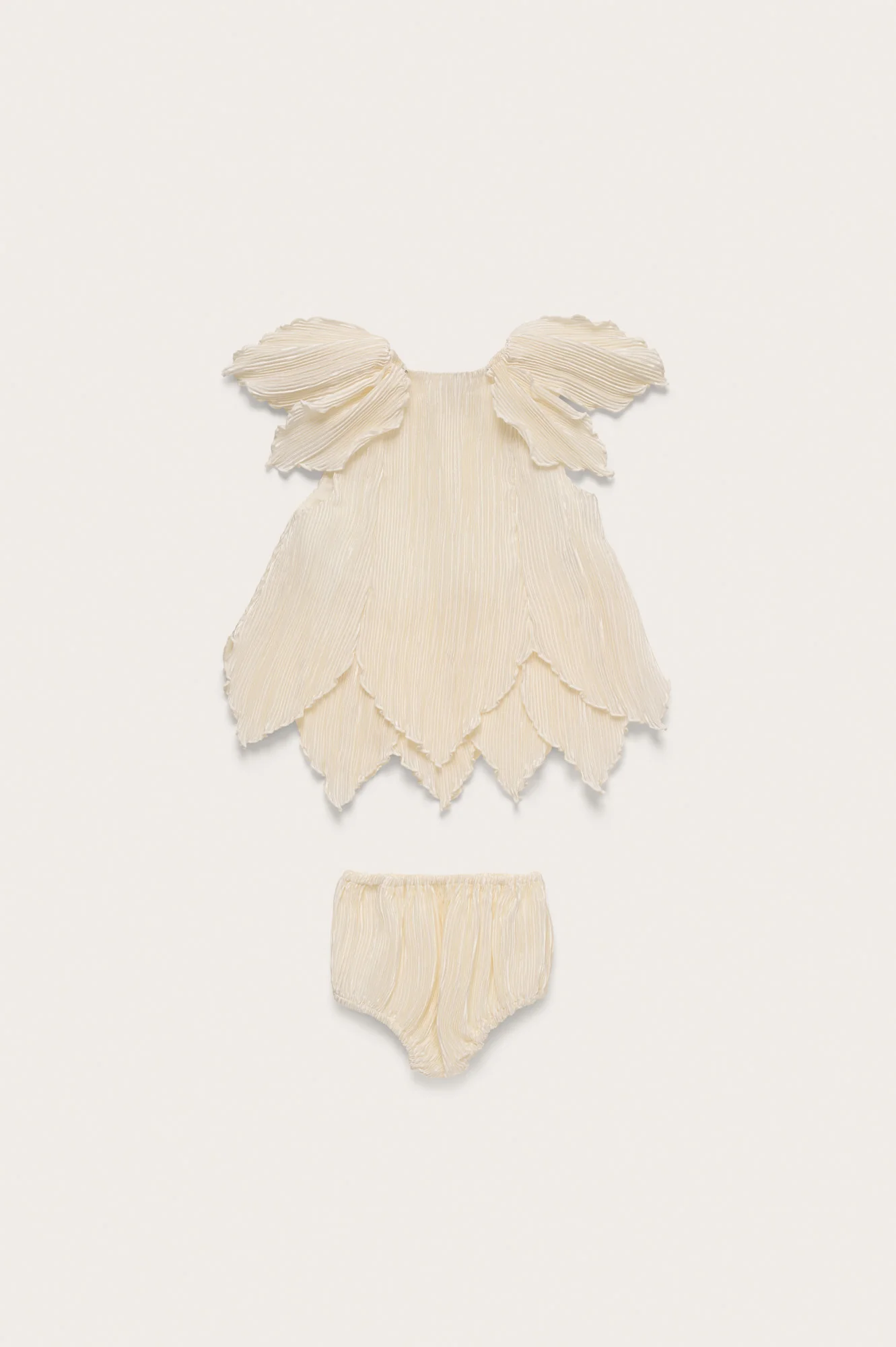 BABY PETAL DRESS & BLOOMER - OFF WHITE - Image 6