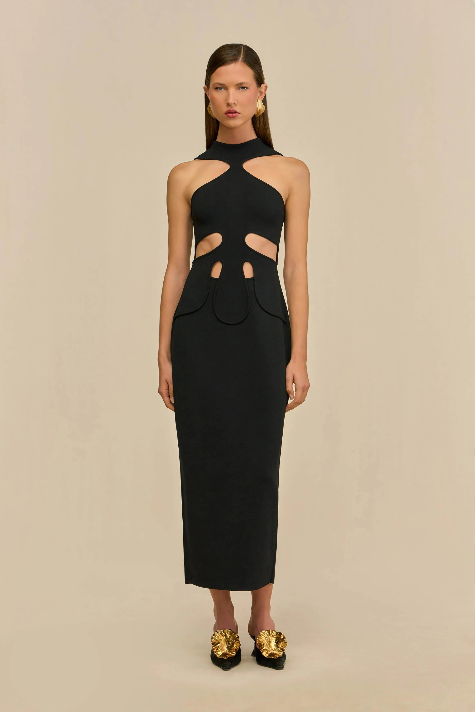 BAYLEE KNIT DRESS - BLACK