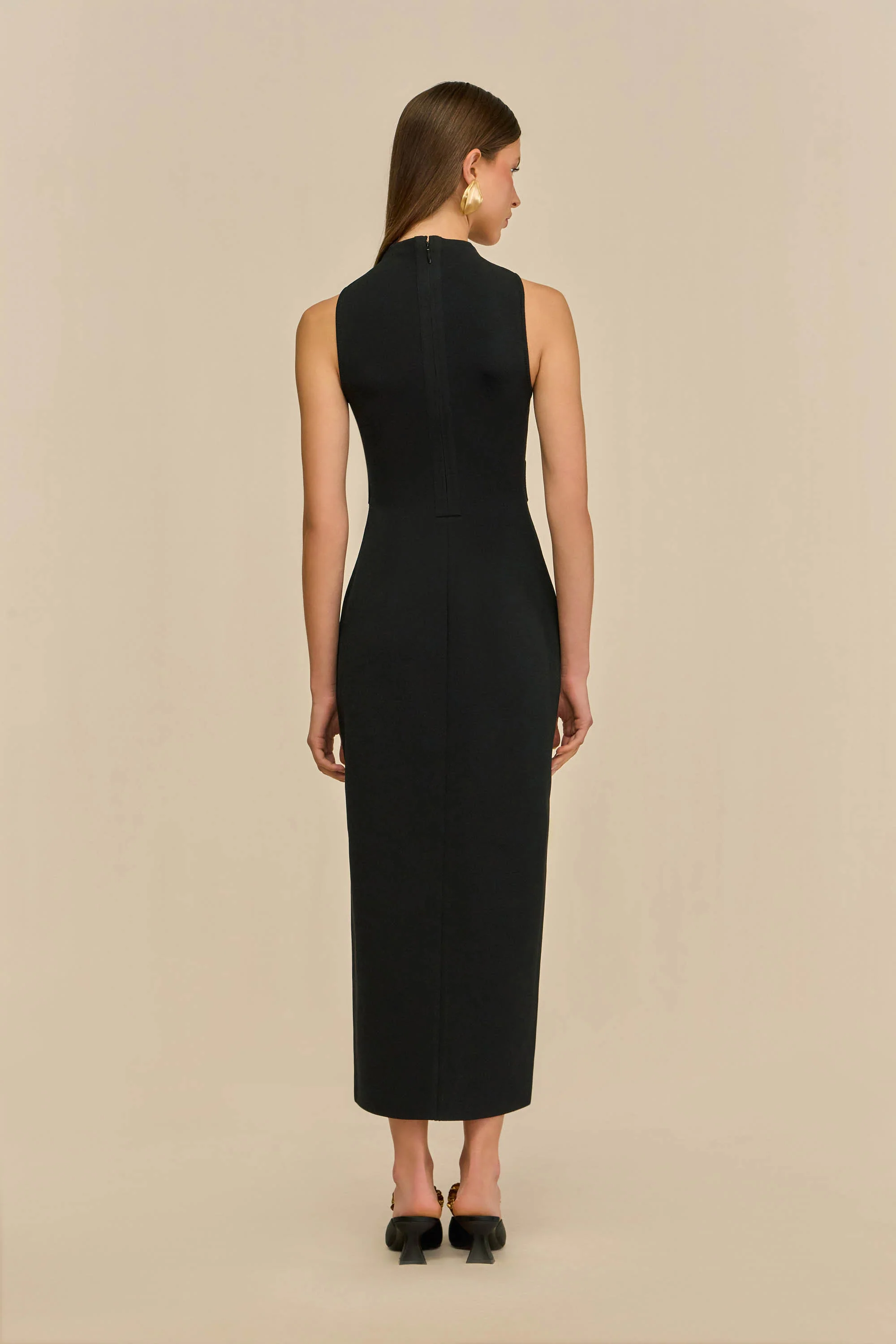 BAYLEE KNIT DRESS - BLACK - Image 5