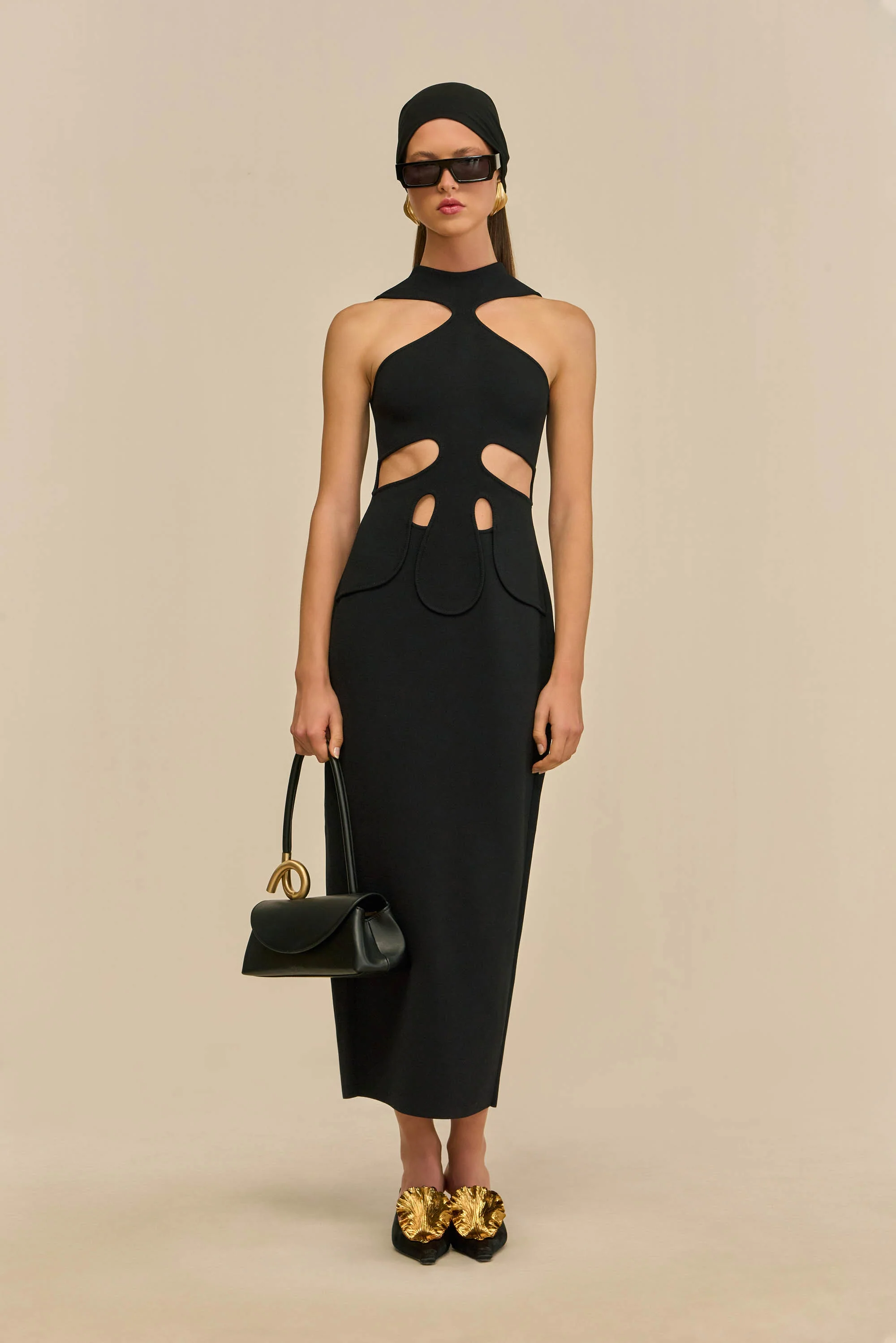 BAYLEE KNIT DRESS - BLACK - Image 6