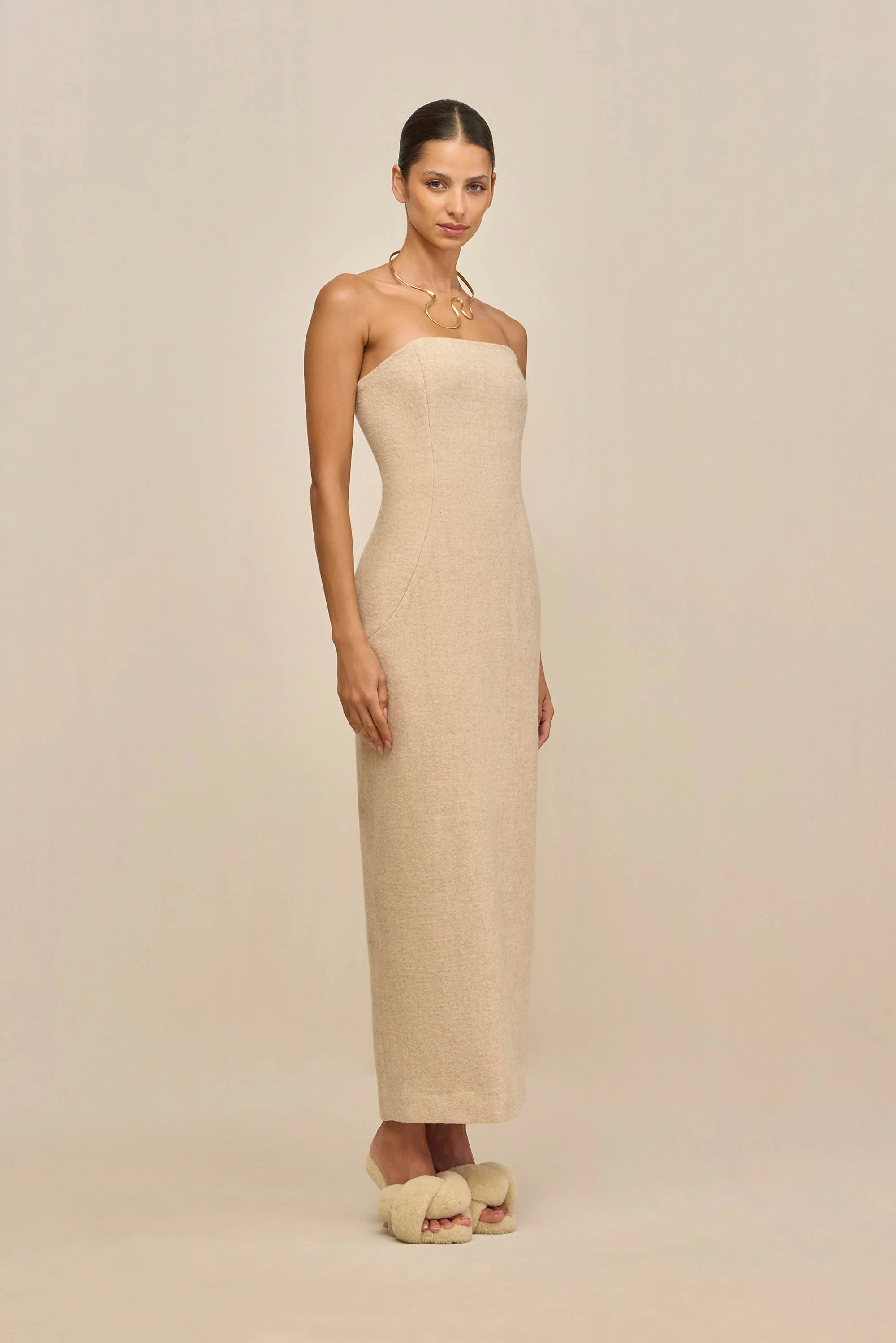 BETTINA DRESS - OATMEAL - Image 2