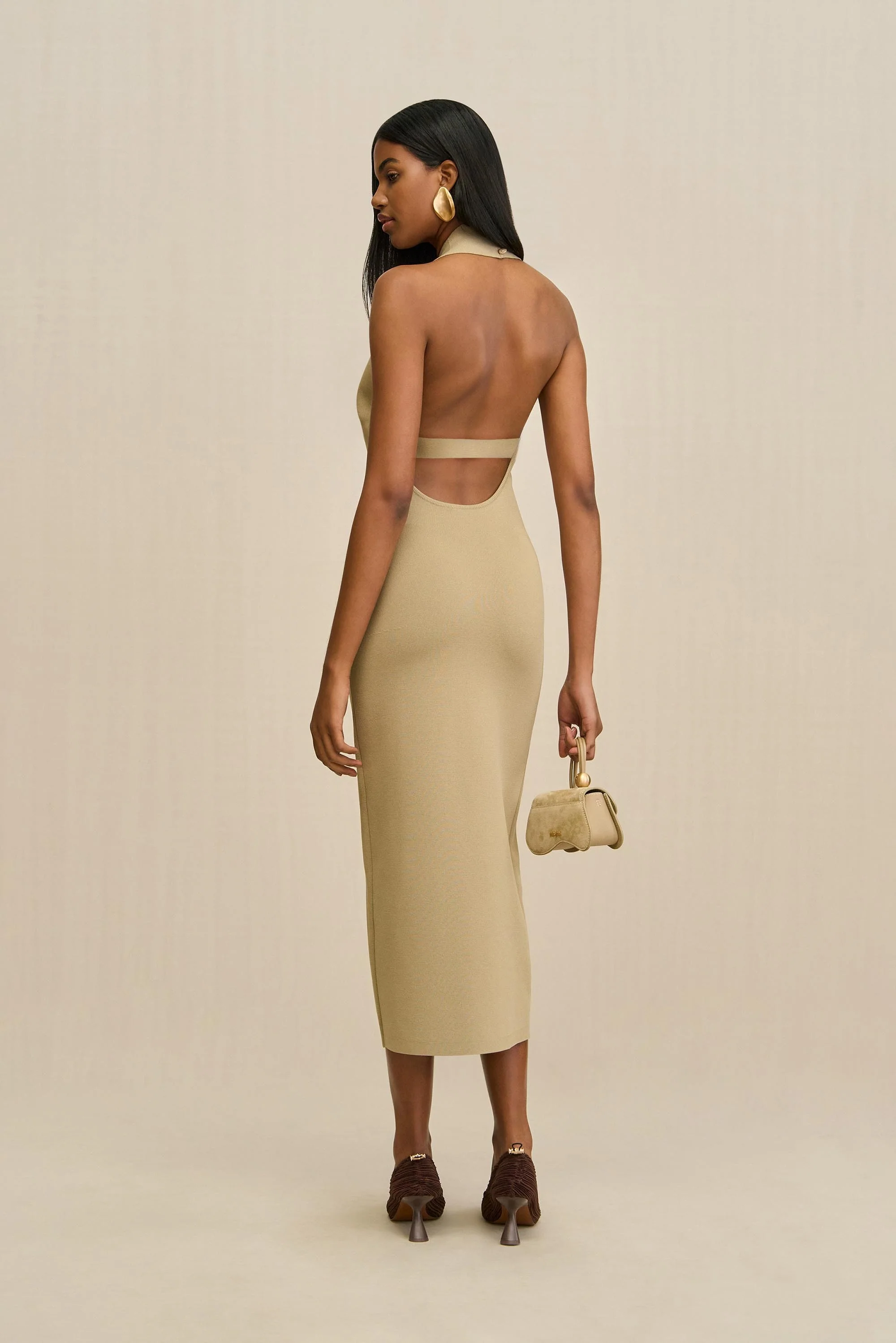 CAIA KNIT DRESS - NUTMEG - Image 2