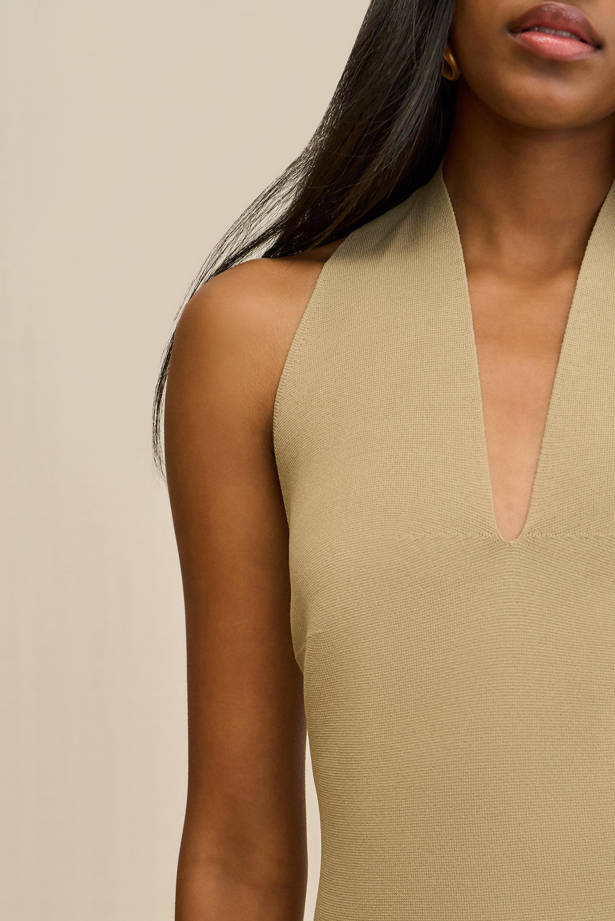CAIA KNIT DRESS - NUTMEG - Image 4