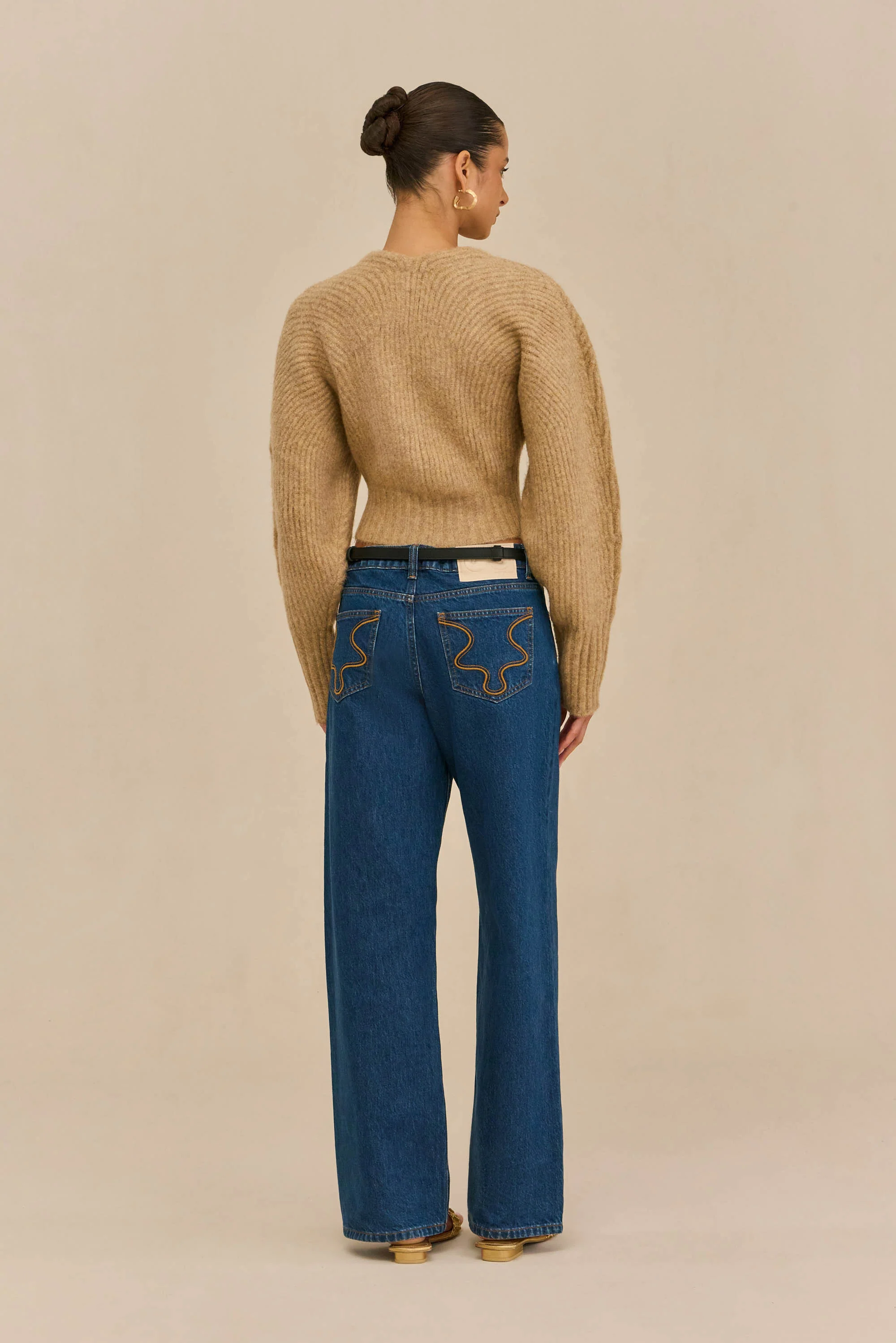 CASELLA KNIT CARDIGAN - CHAMPAGNE - Image 5