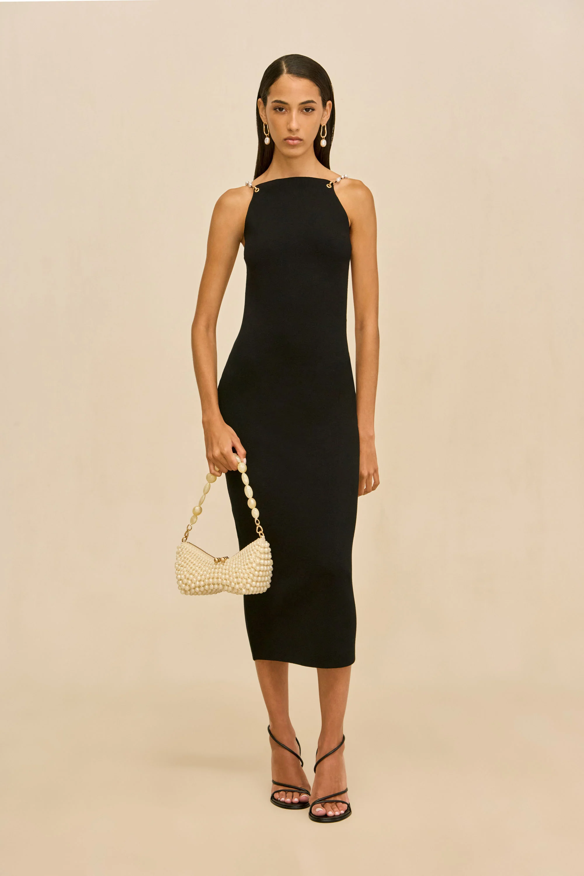 CASSI KNIT DRESS - BLACK - Image 6