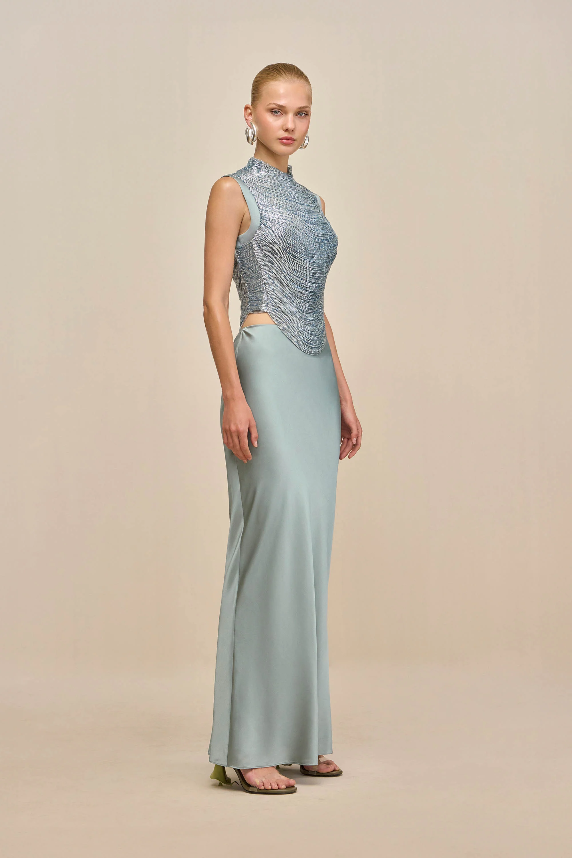 CHANTEL SKIRT - CELADON - Image 3
