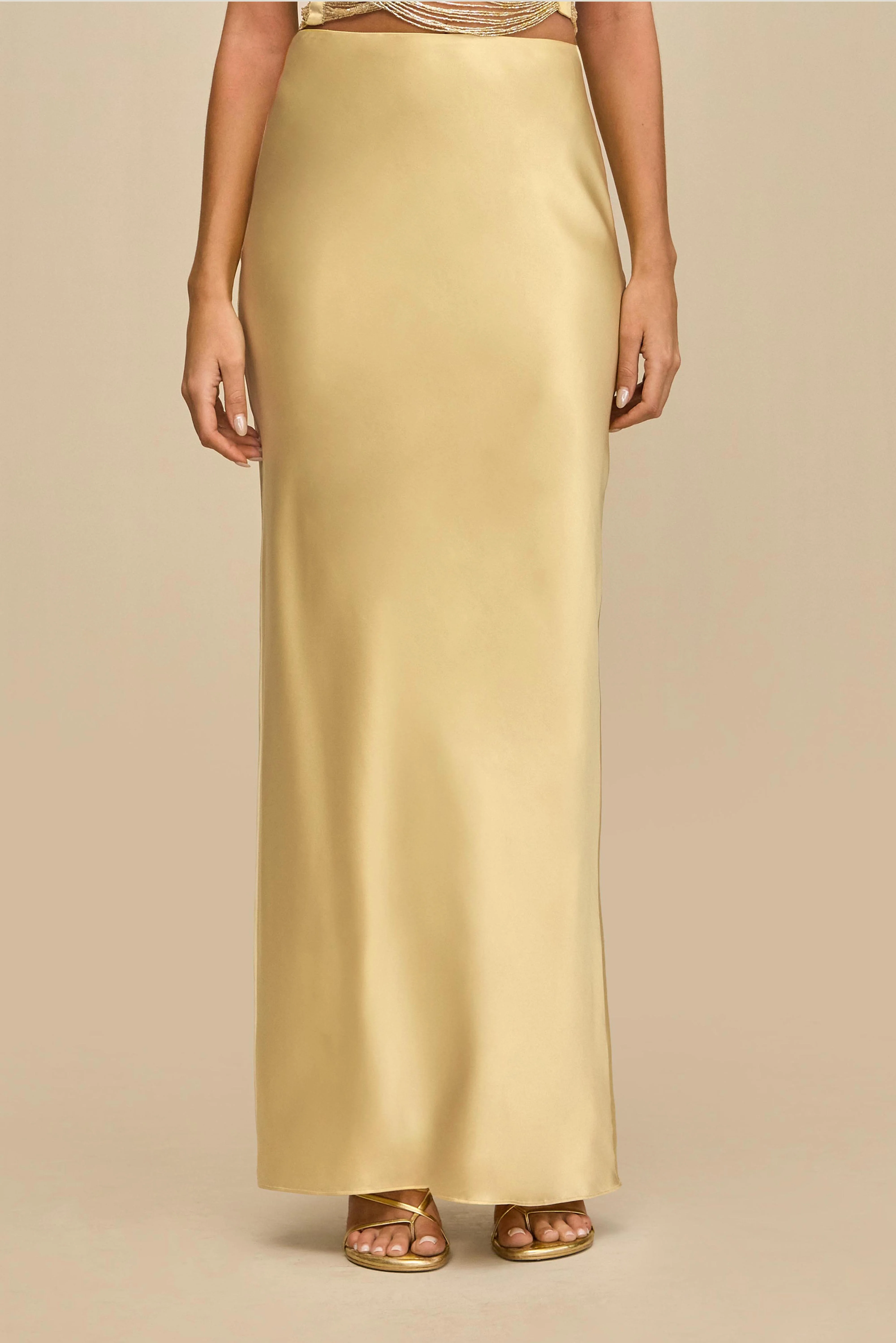 CHANTEL SKIRT - LIGHT GOLD - Image 3