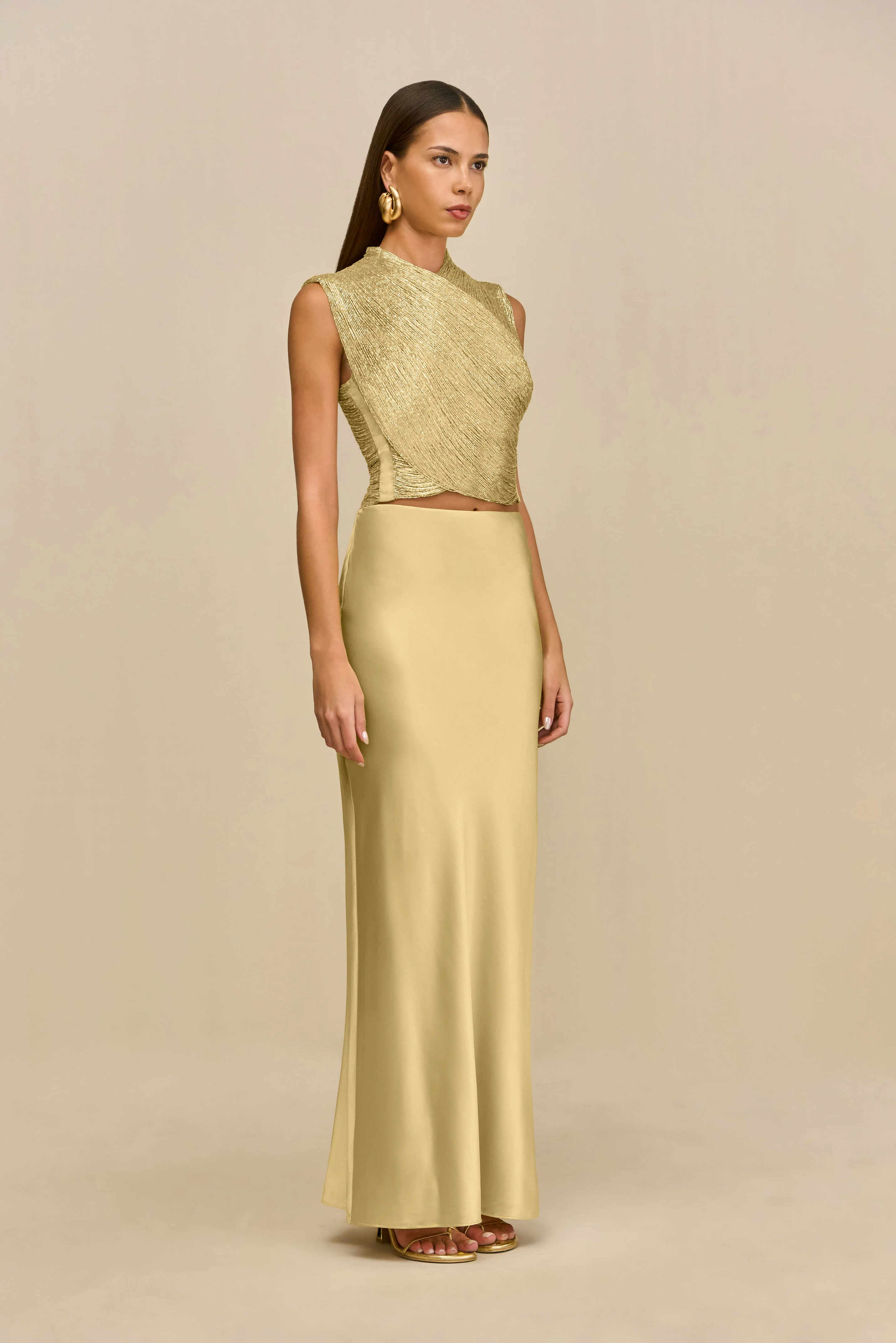 CHANTEL SKIRT - LIGHT GOLD - Image 4