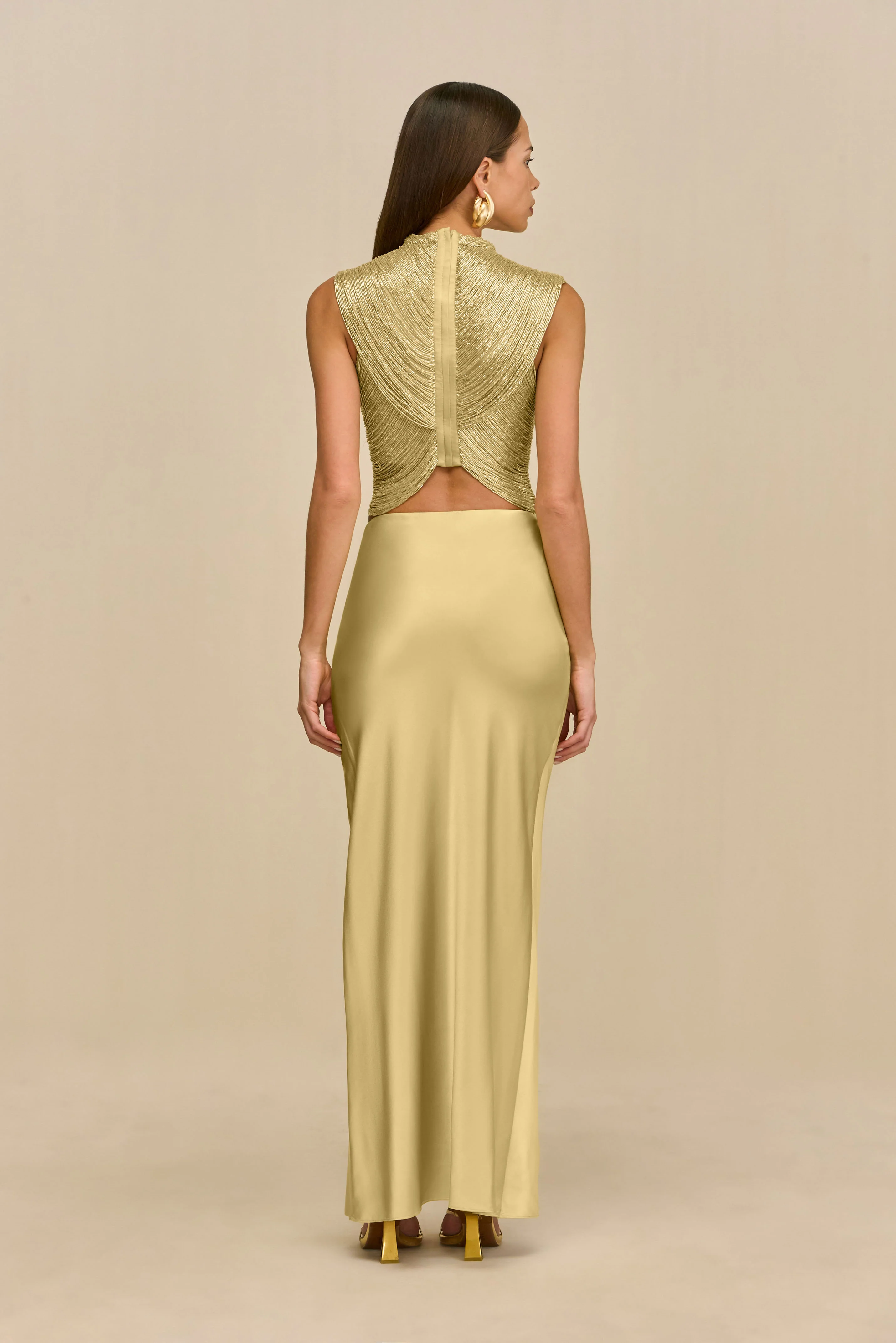 CHANTEL SKIRT - LIGHT GOLD - Image 5