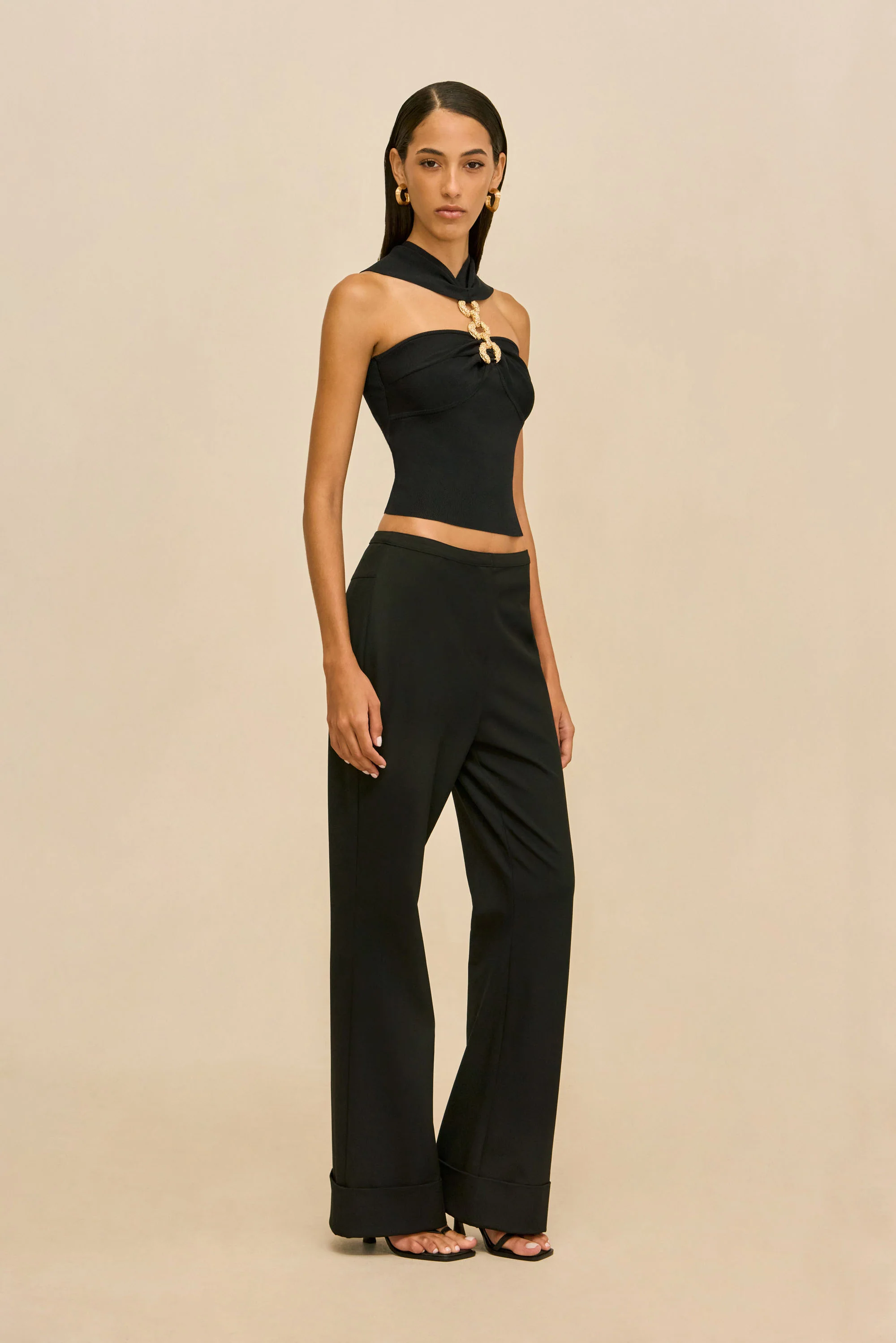 CHRIS KNIT TOP - BLACK - Image 3