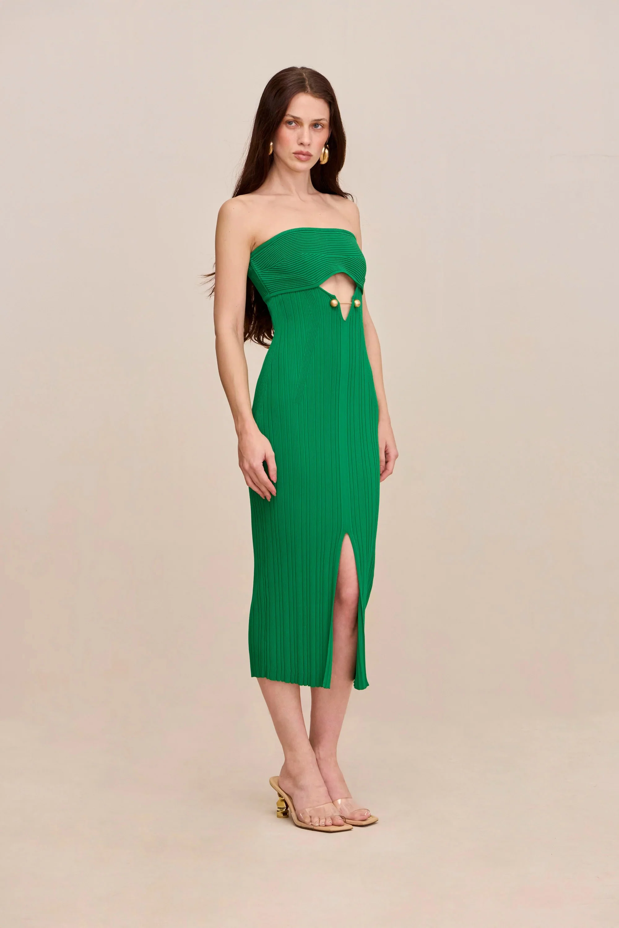 CHRISTY KNIT DRESS - MALACHITE - Image 3