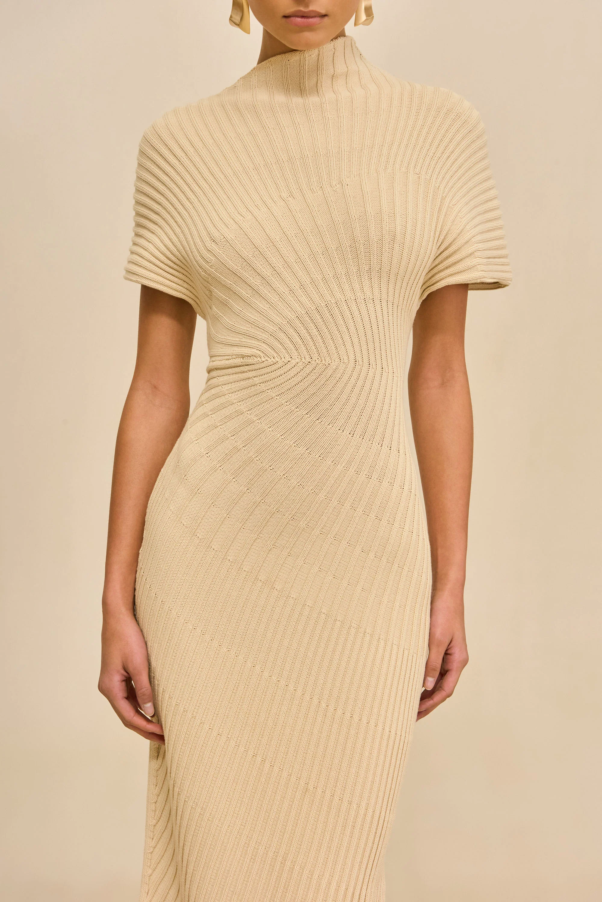 CHRYSTA KNIT DRESS - BEACH - Image 4