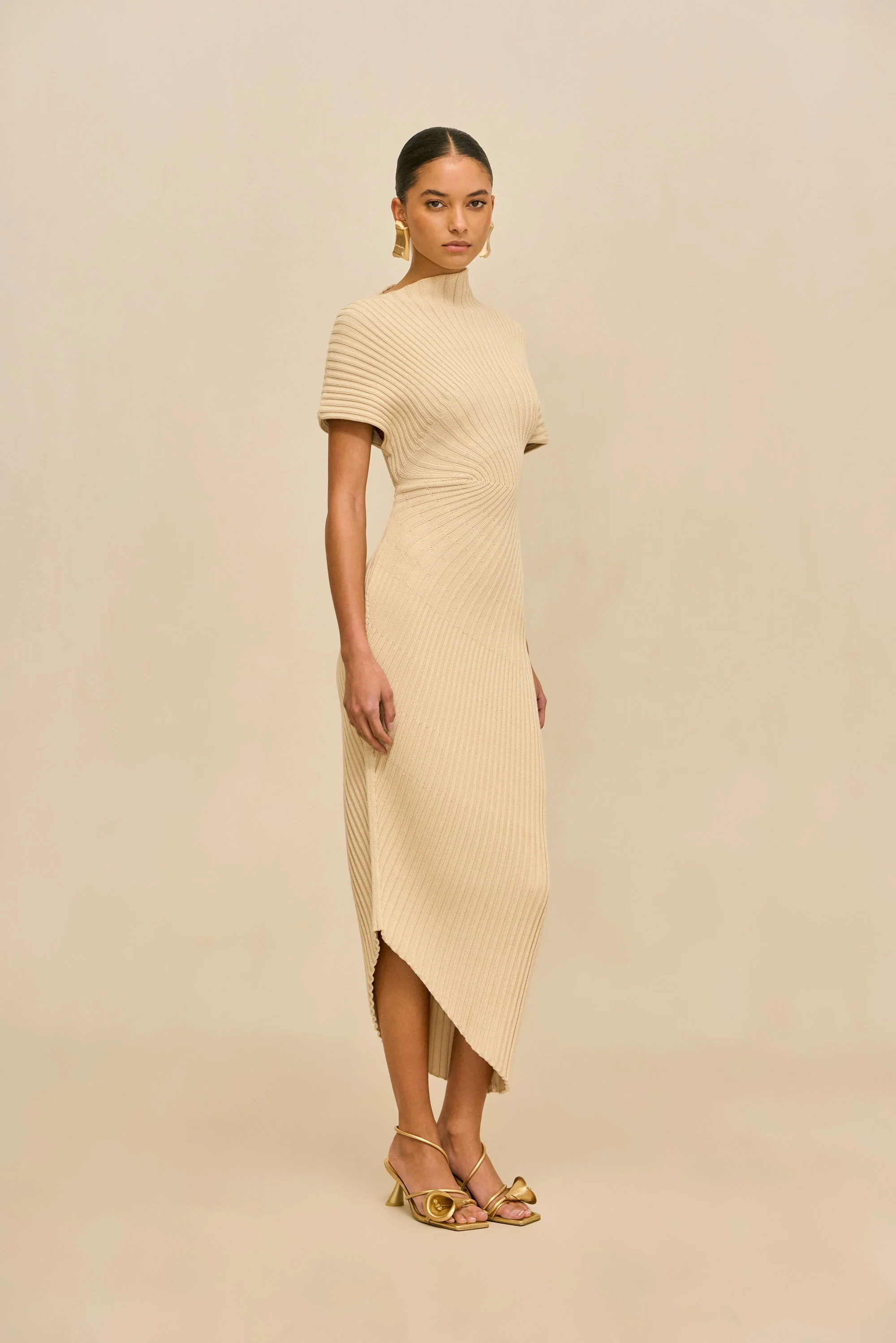 CHRYSTA KNIT DRESS - BEACH - Image 5