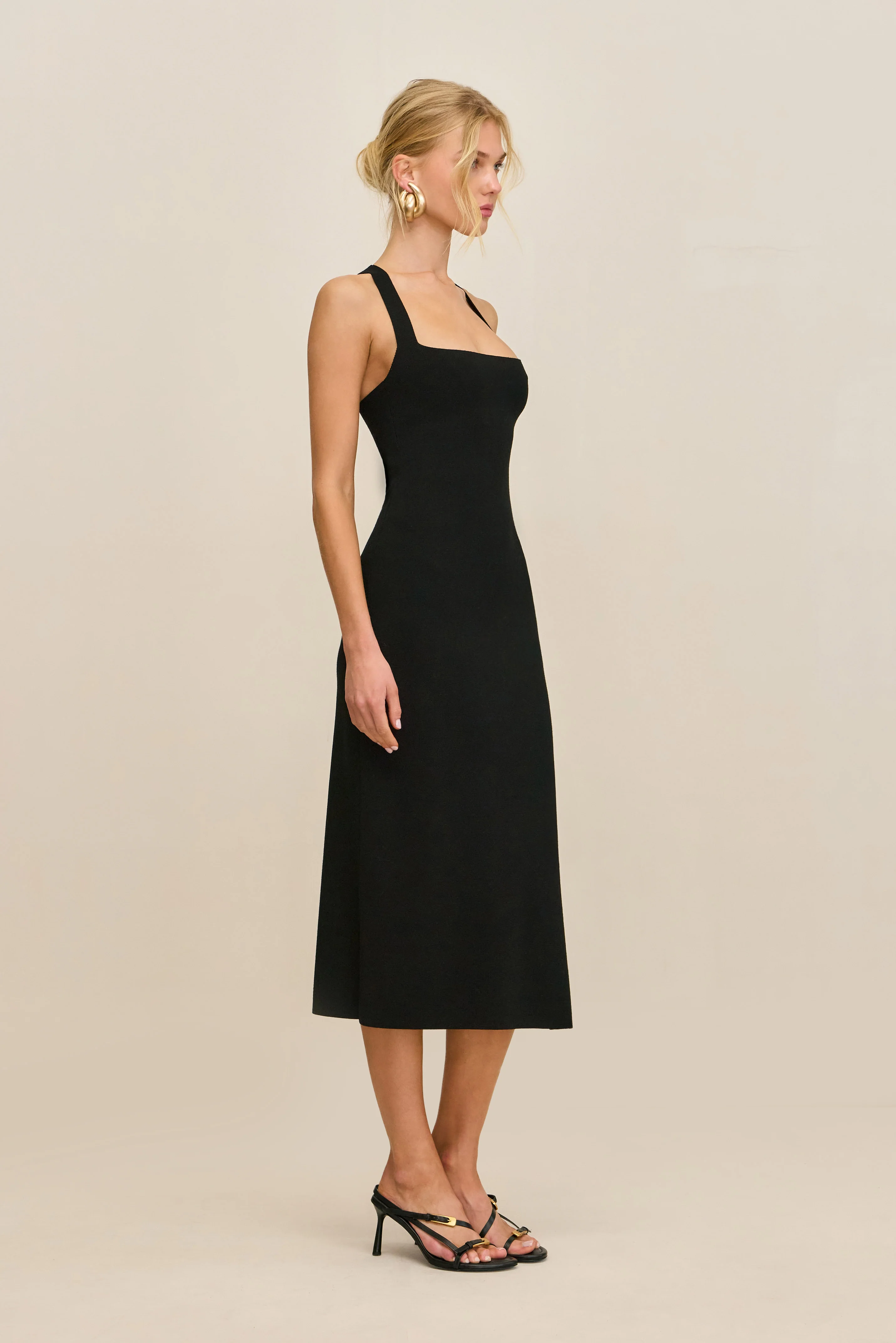 COLETTA KNIT DRESS - BLACK - Image 4