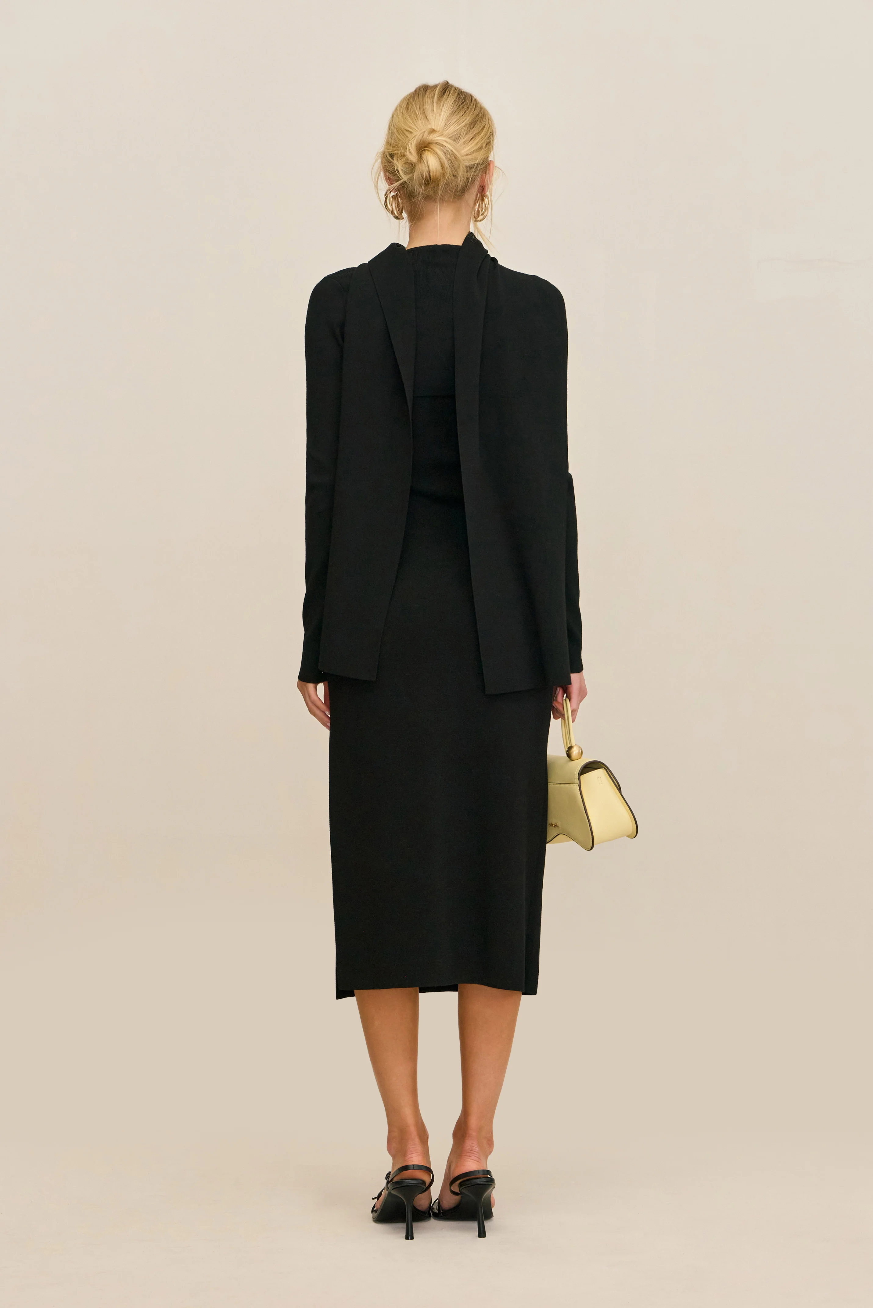 COLETTA KNIT DRESS - BLACK - Image 6