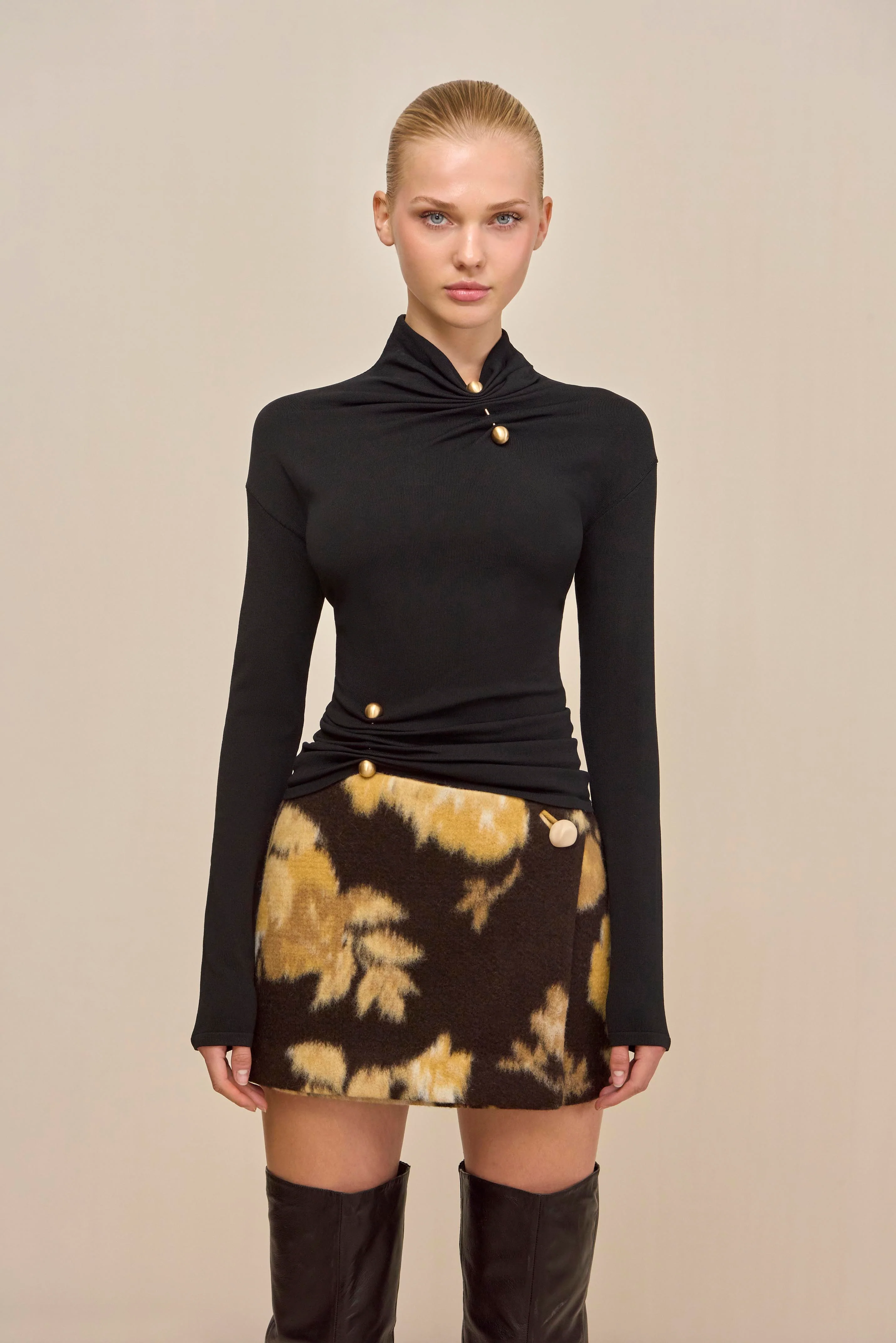 CORNELIA SKIRT - WHEAT MULTI