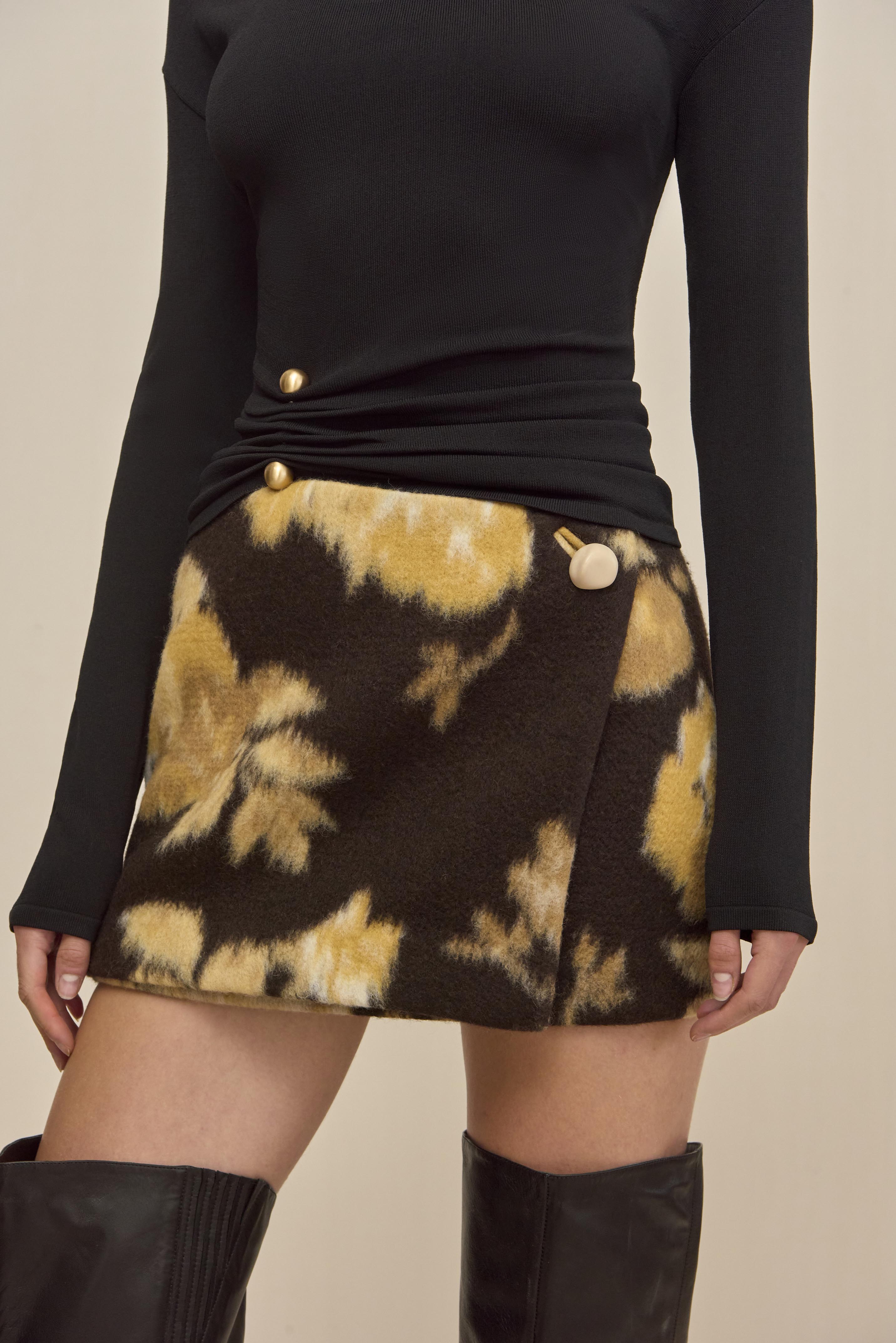 CORNELIA SKIRT - WHEAT MULTI - Image 2