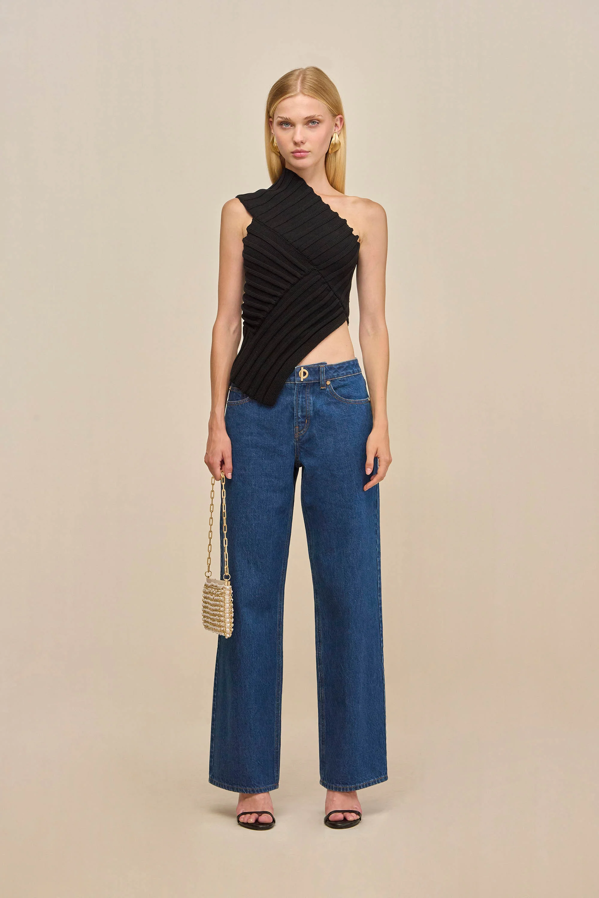 DEL KNIT TOP - BLACK - Image 2
