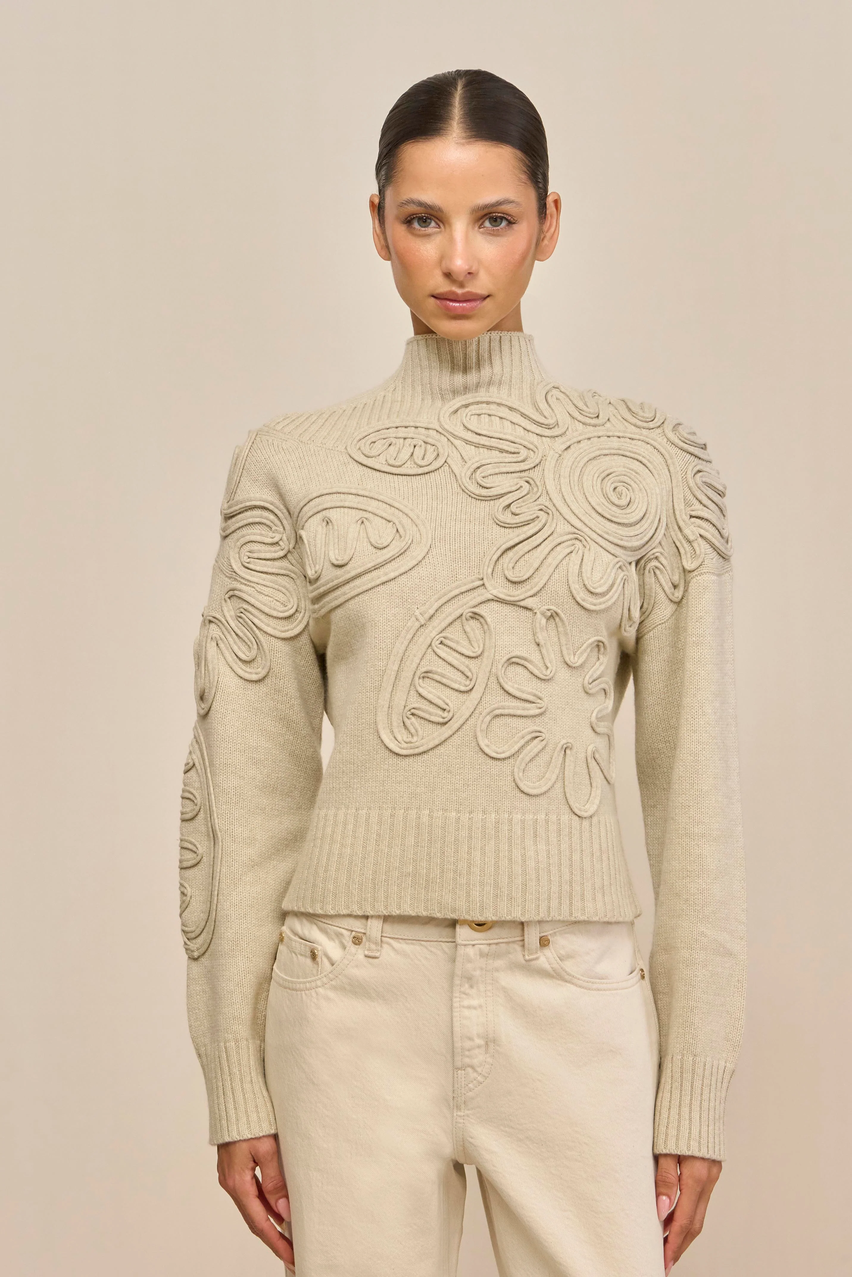 DEVA KNIT SWEATER - BEACH - Image 4