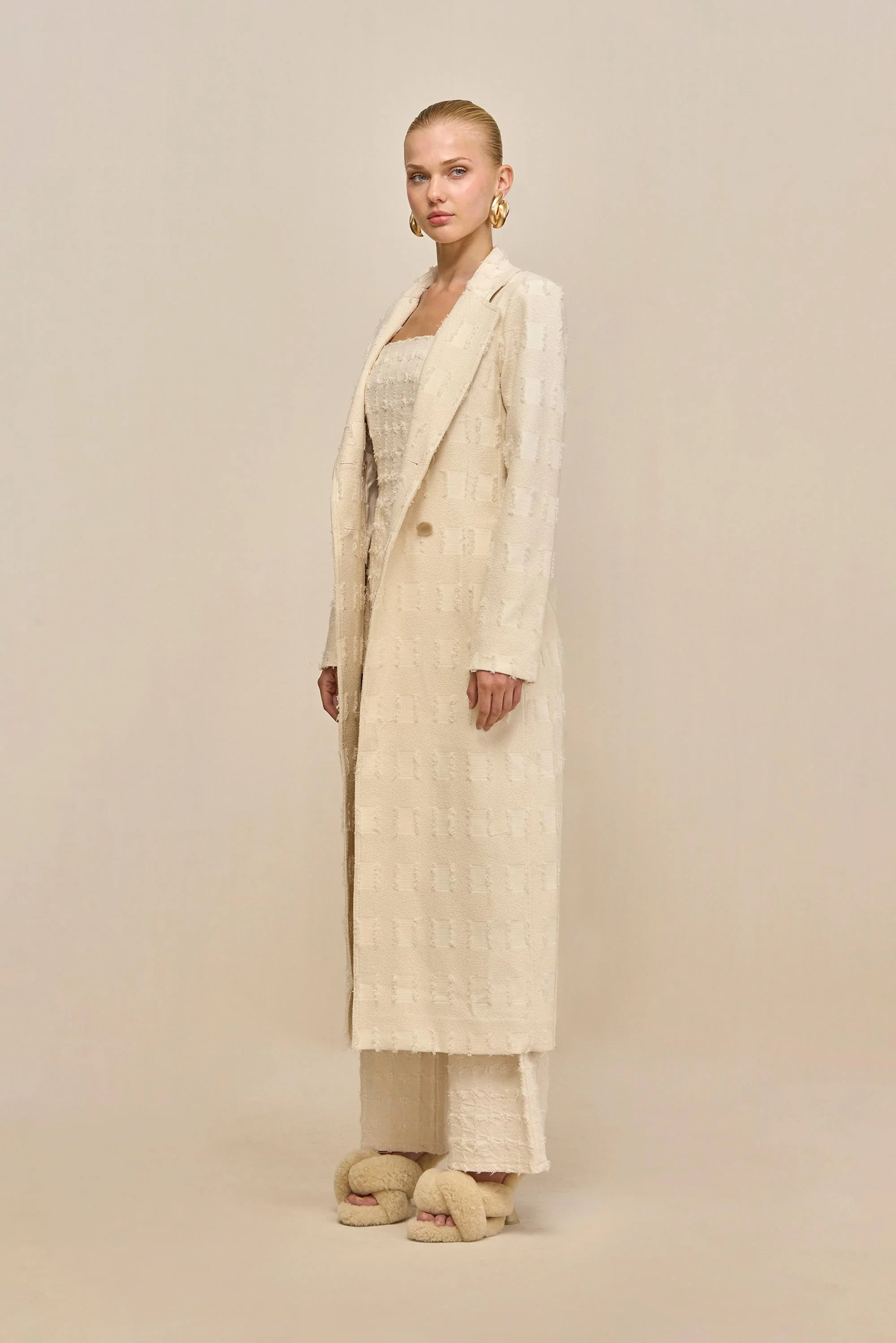DILAN COAT - OFF WHITE MULTI - Image 4