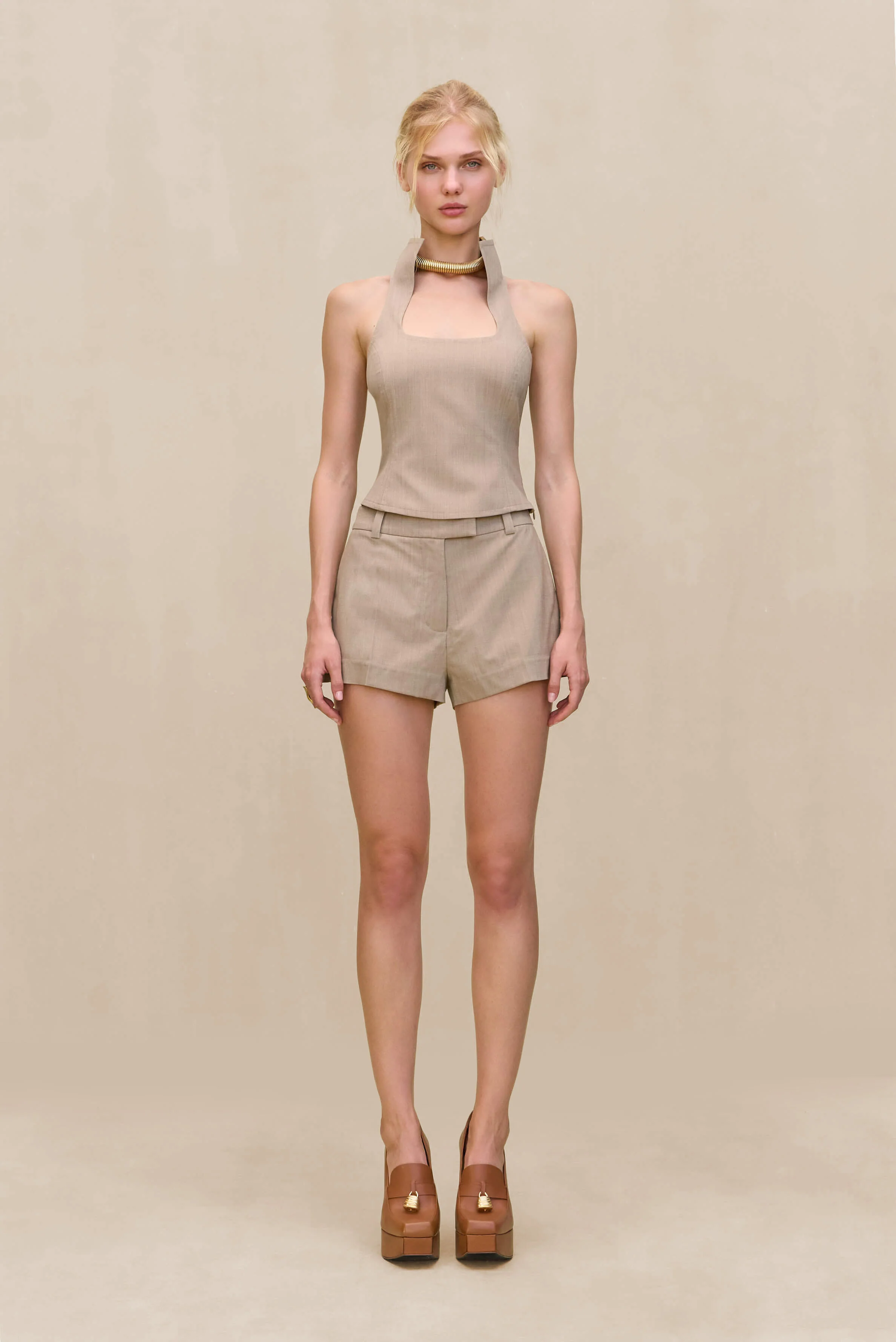 DULCIE TOP - BEIGE - Image 3