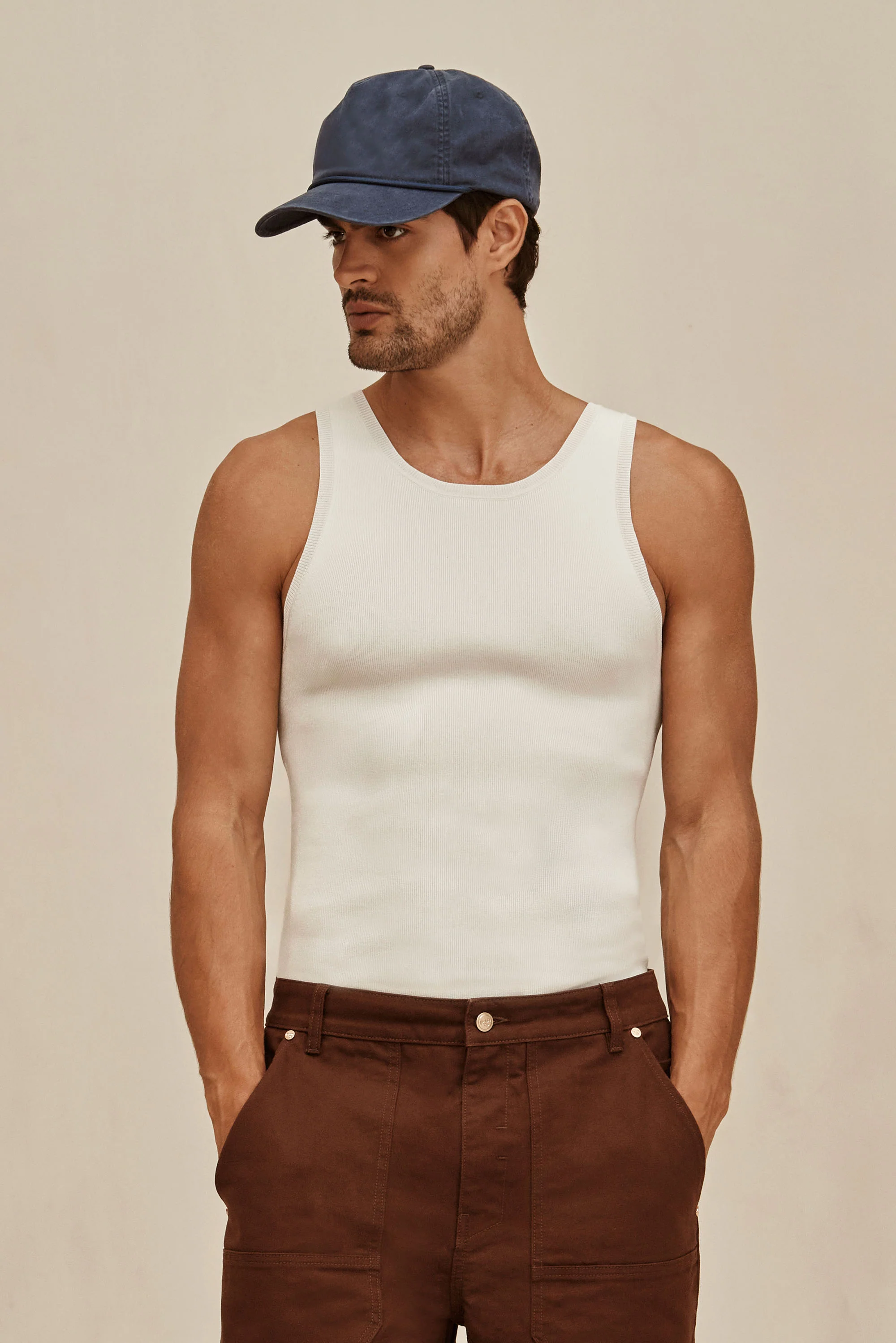 ELIOT KNIT TANK - OFF WHITE