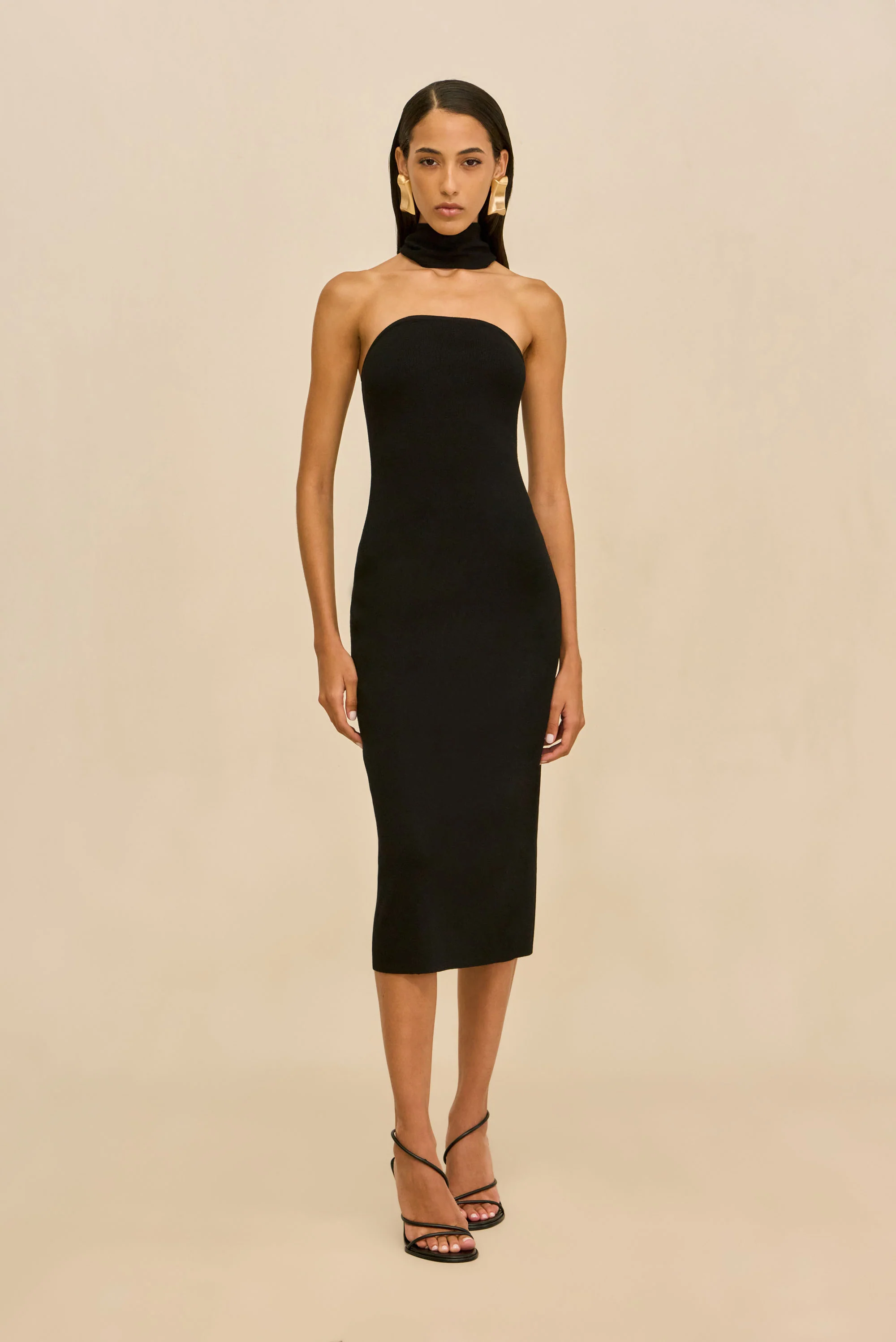 ERIKA KNIT DRESS - BLACK - Image 3