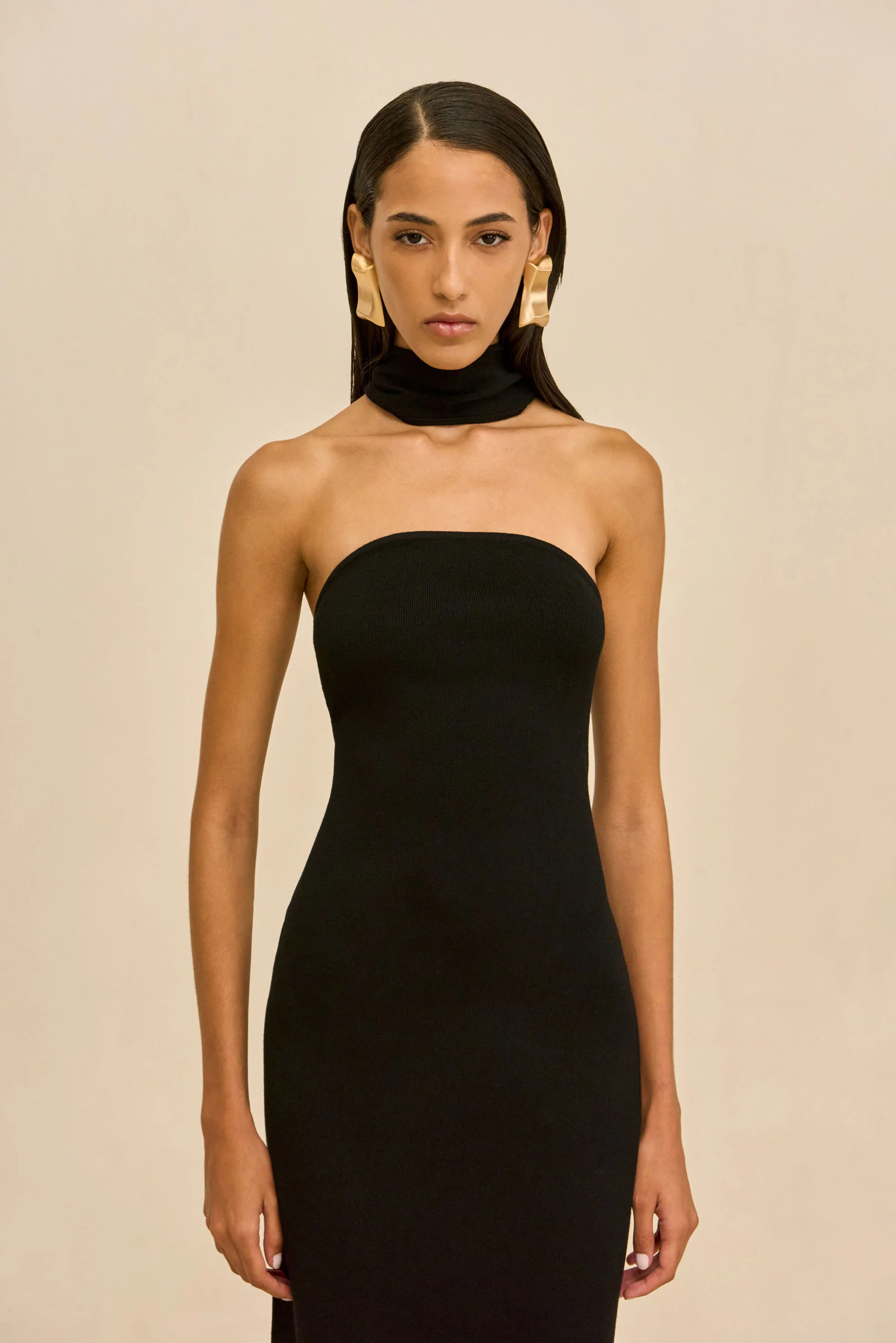 ERIKA KNIT DRESS - BLACK - Image 5