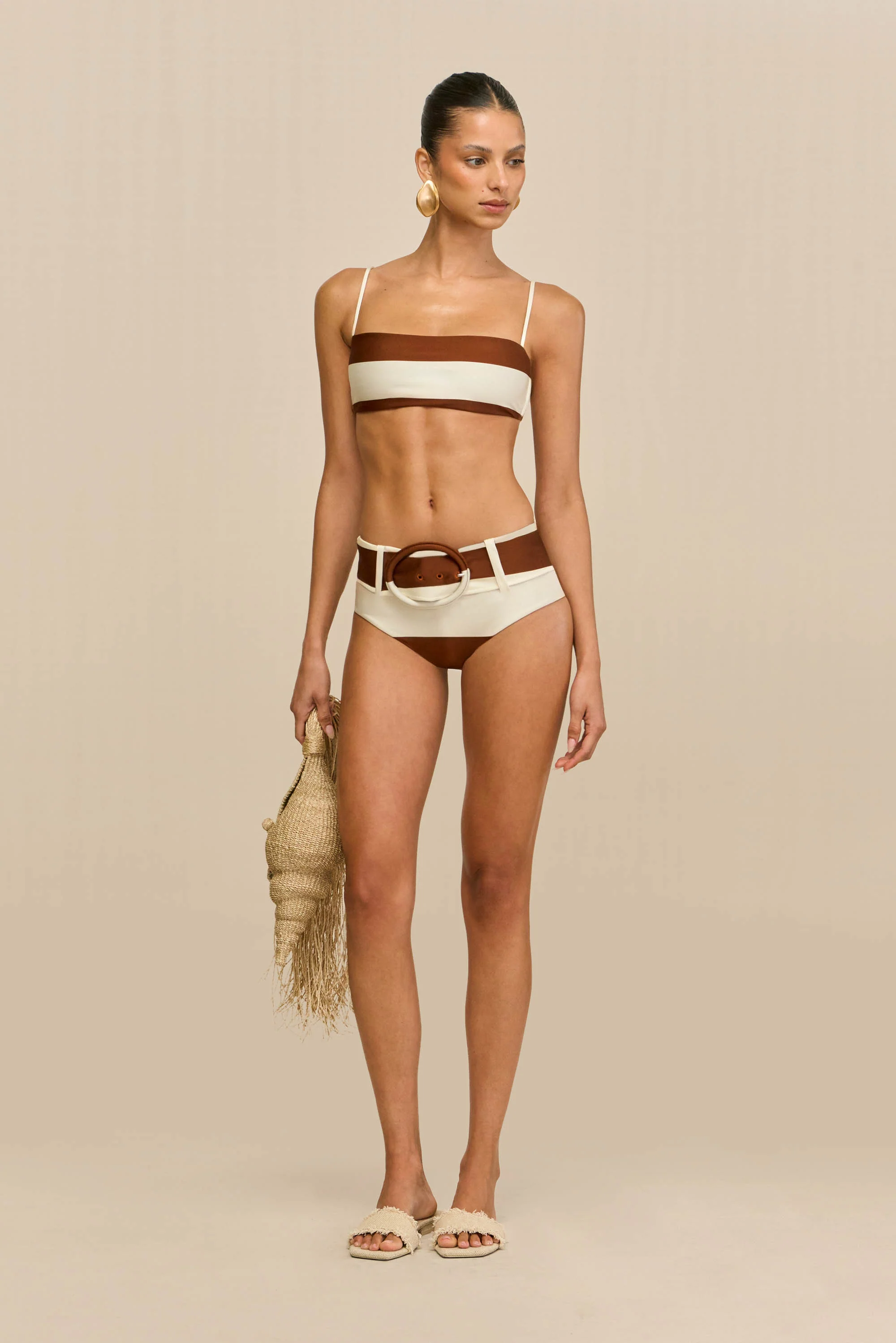 ESTRELLA BIKINI TOP - LARGE SADDLE STRIPE - Image 3
