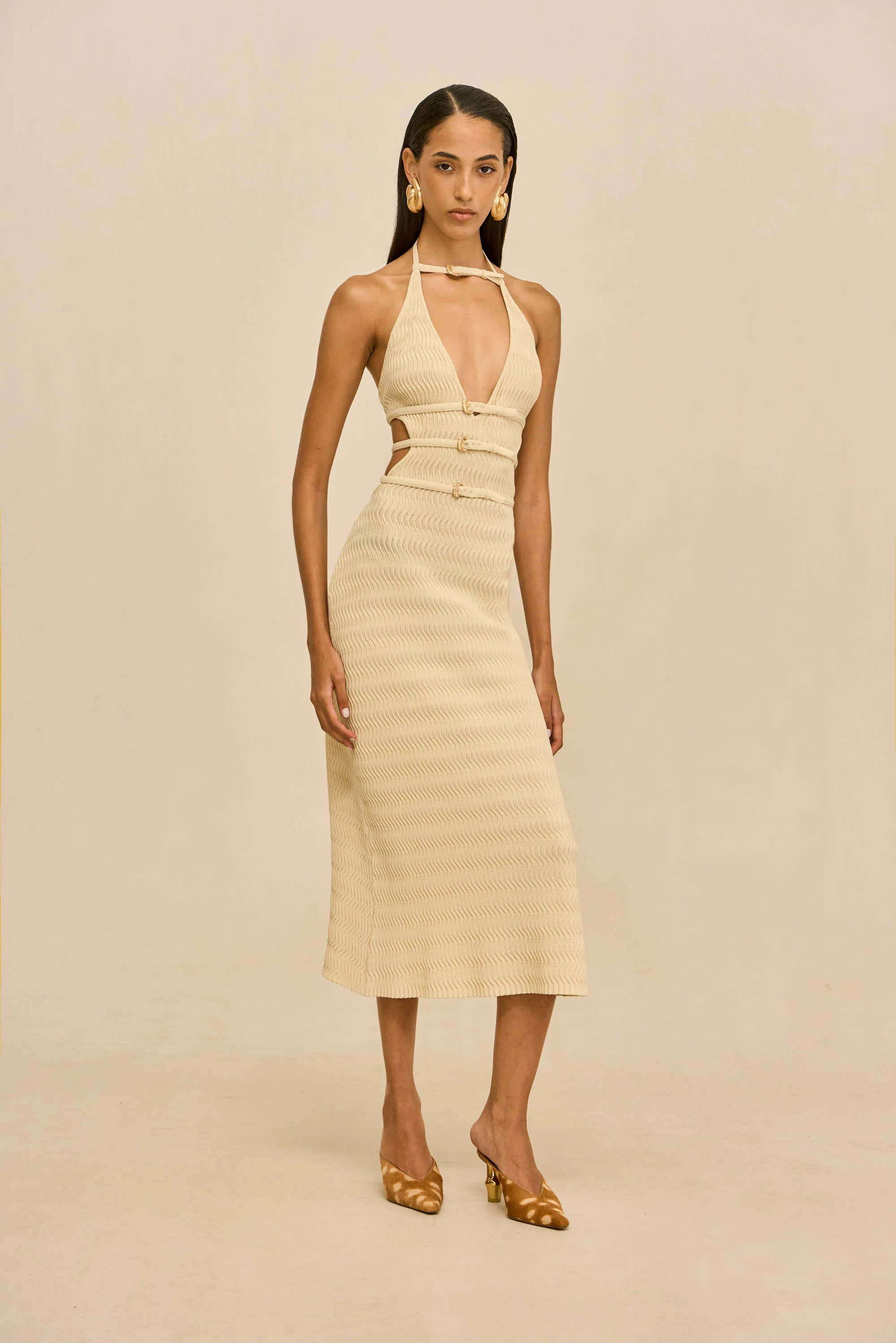 EVALEIGH KNIT DRESS - BEACH - Image 5