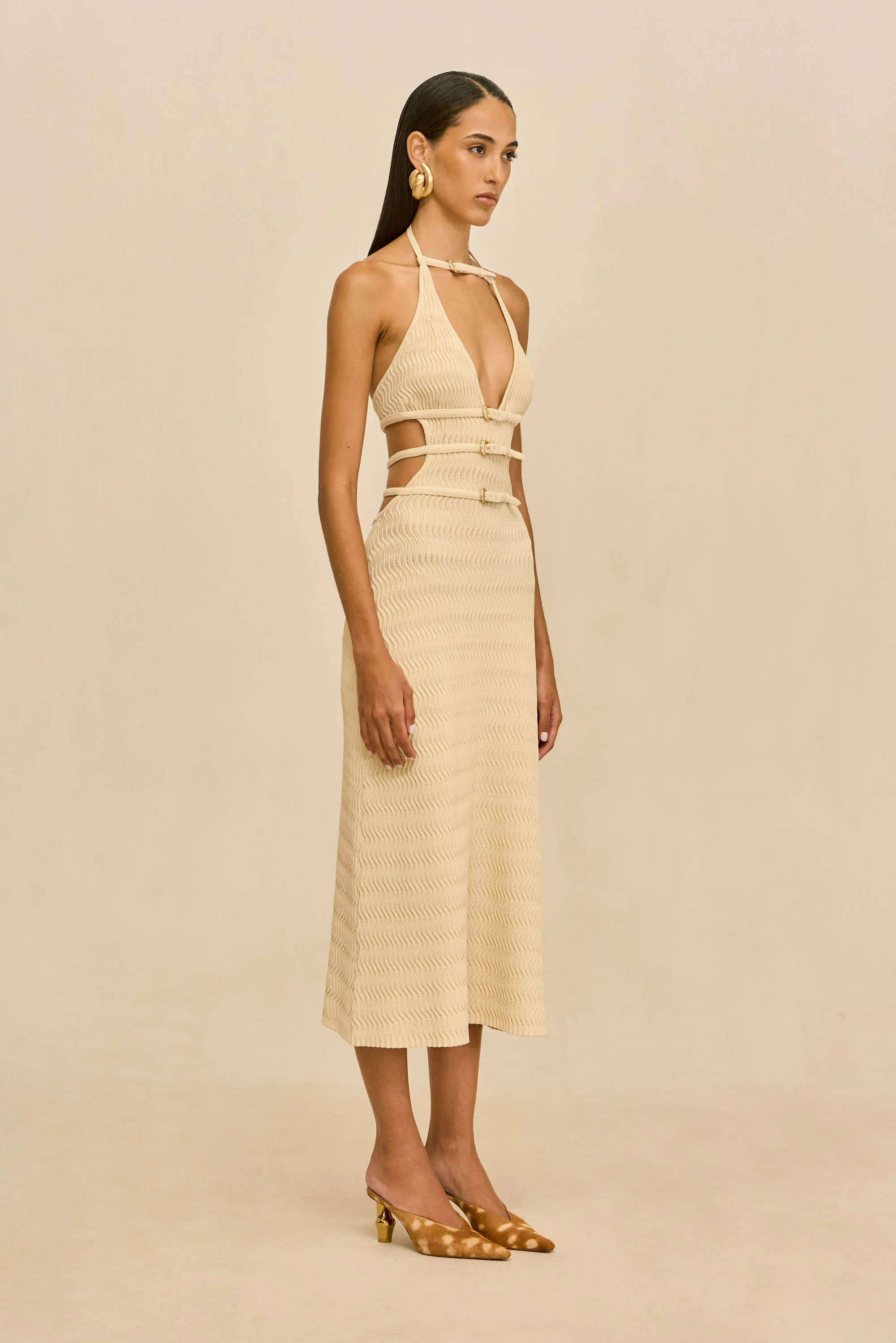 EVALEIGH KNIT DRESS - BEACH - Image 6