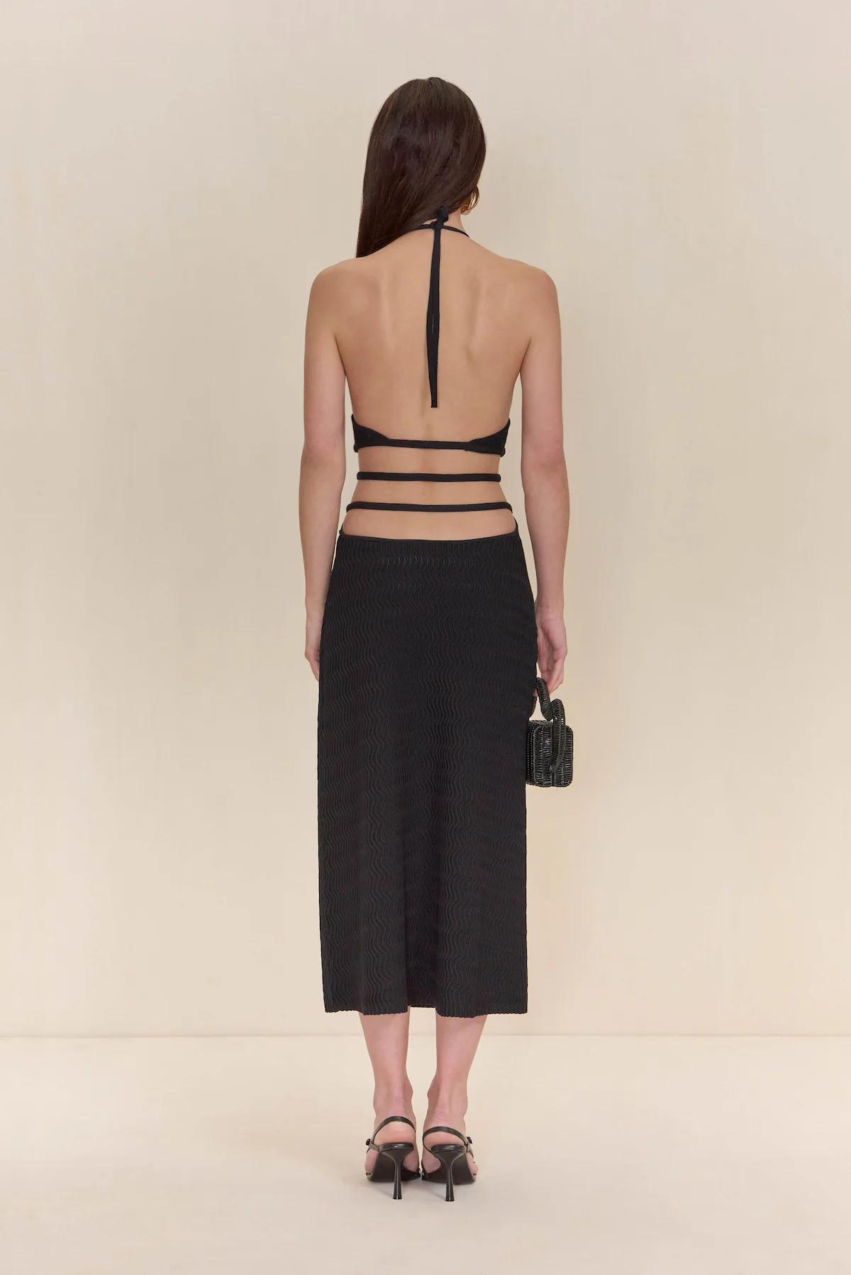 EVALEIGH KNIT DRESS - BLACK - Image 5