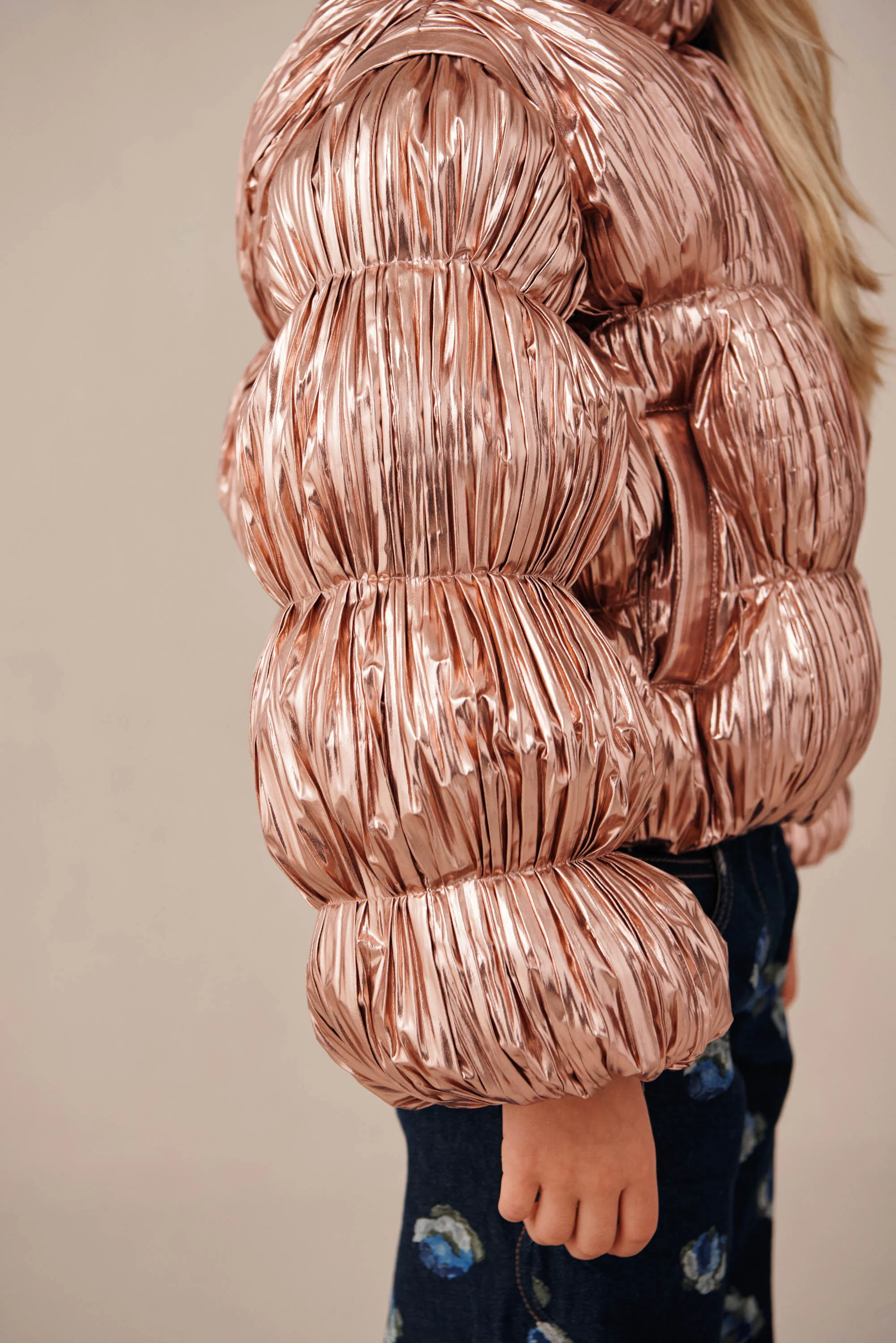 KIDS FRANNIE CONVERTIBLE JACKET - PETAL METALLIC - Image 3