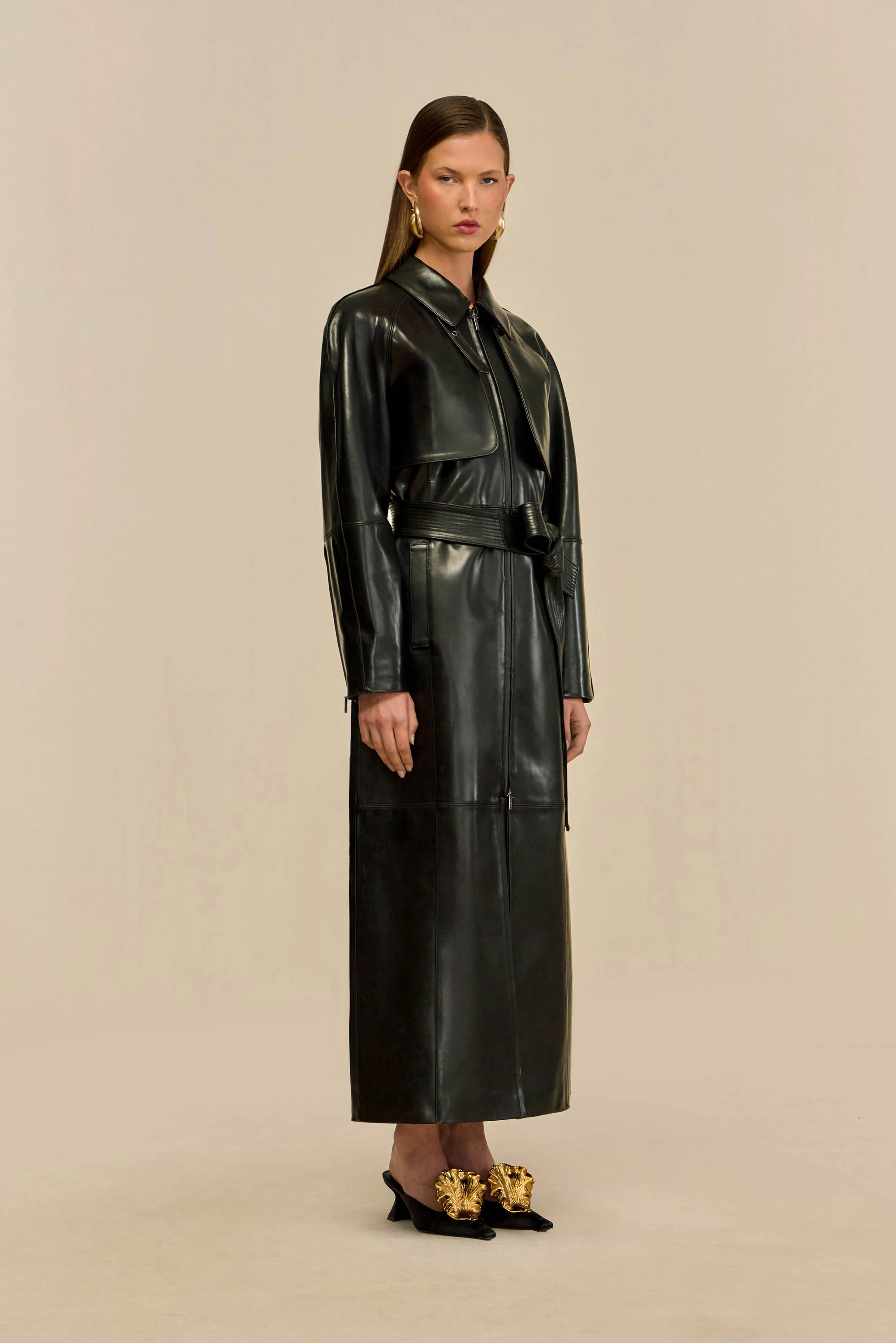 HAMMER TRENCH COAT - BLACK - Image 3