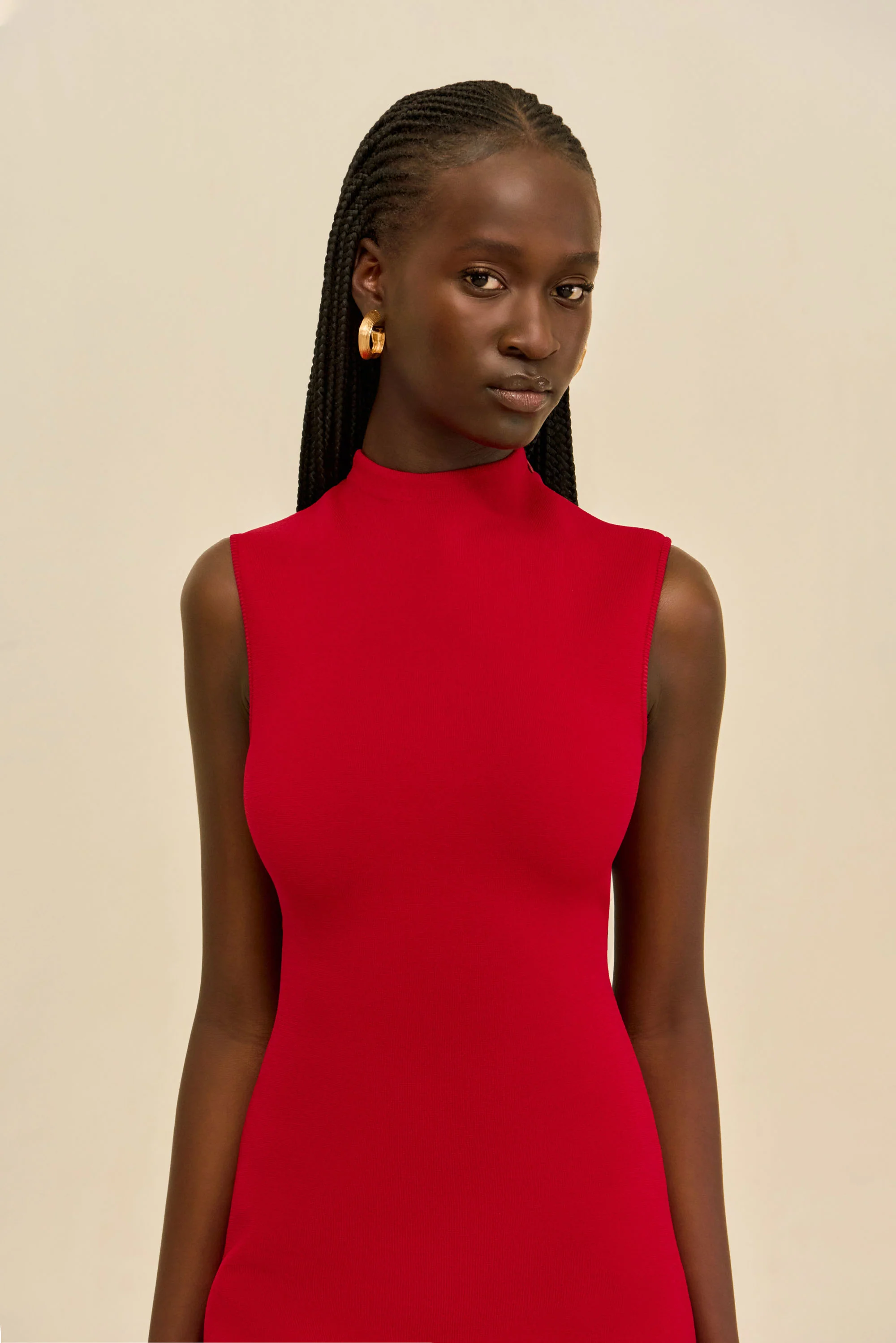 HARLOW KNIT DRESS - MERLOT - Image 4