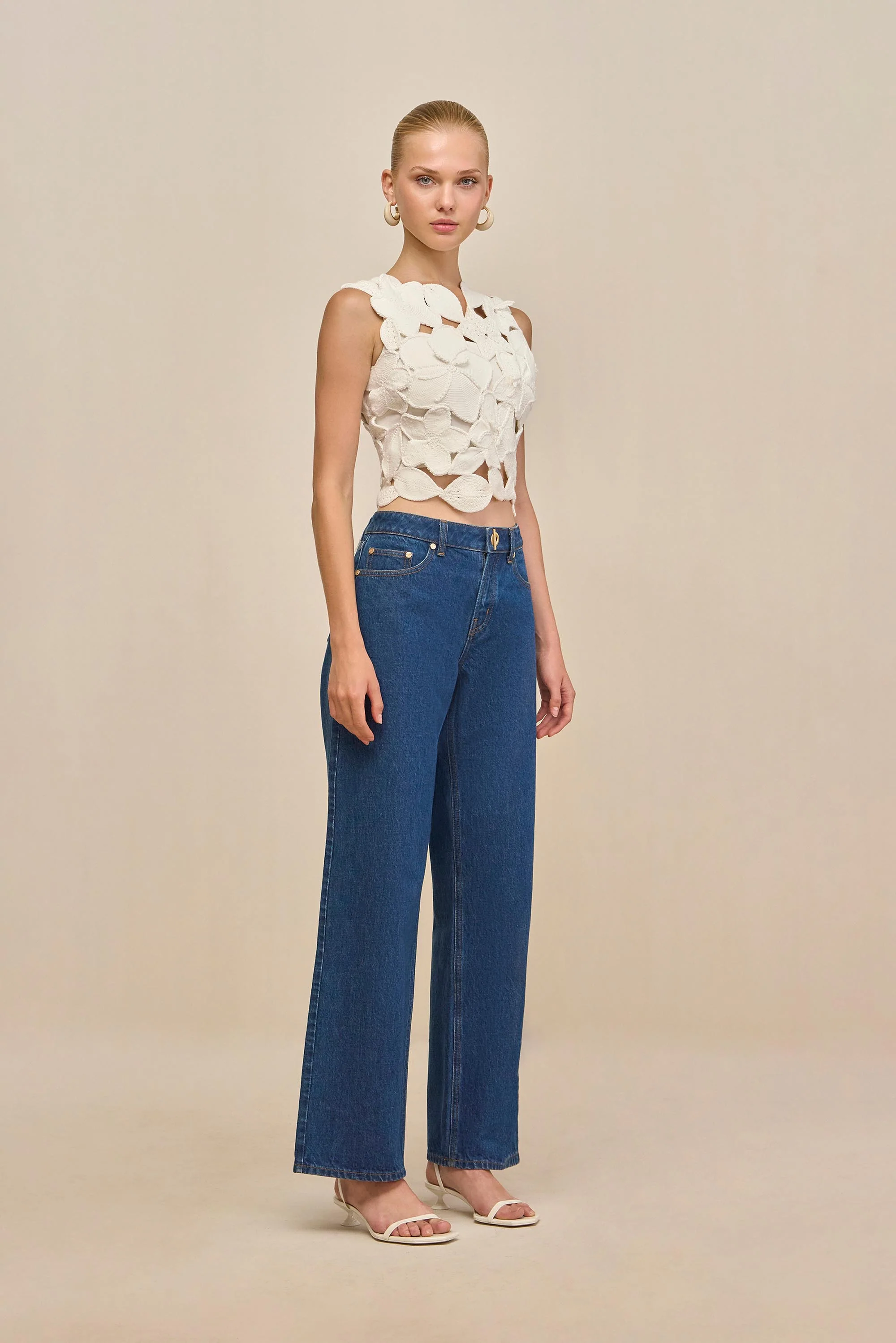 HARRINGTON CROCHET TOP - OFF WHITE - Image 3