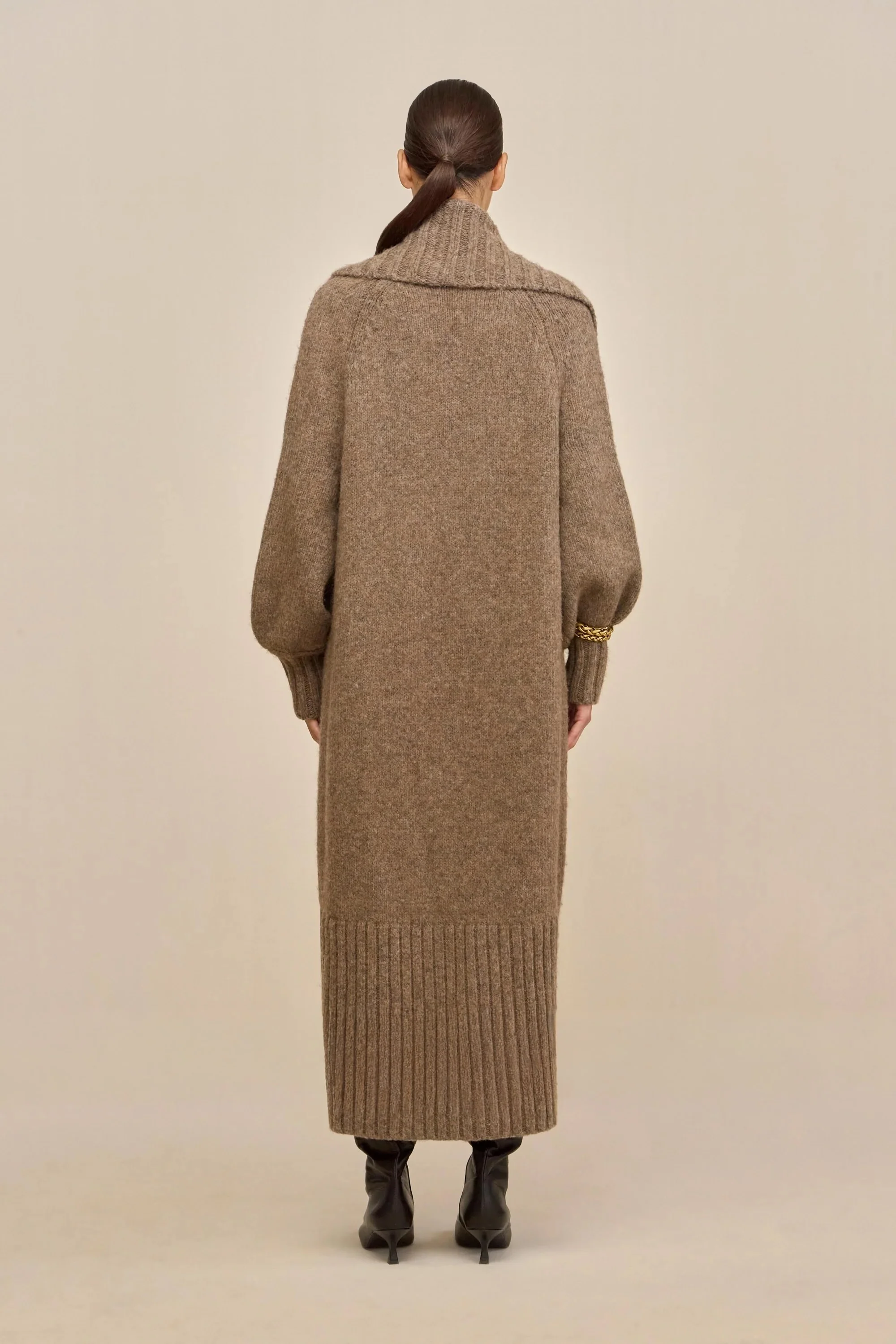 HOLLAND KNIT DRESS - OTTER - Image 5