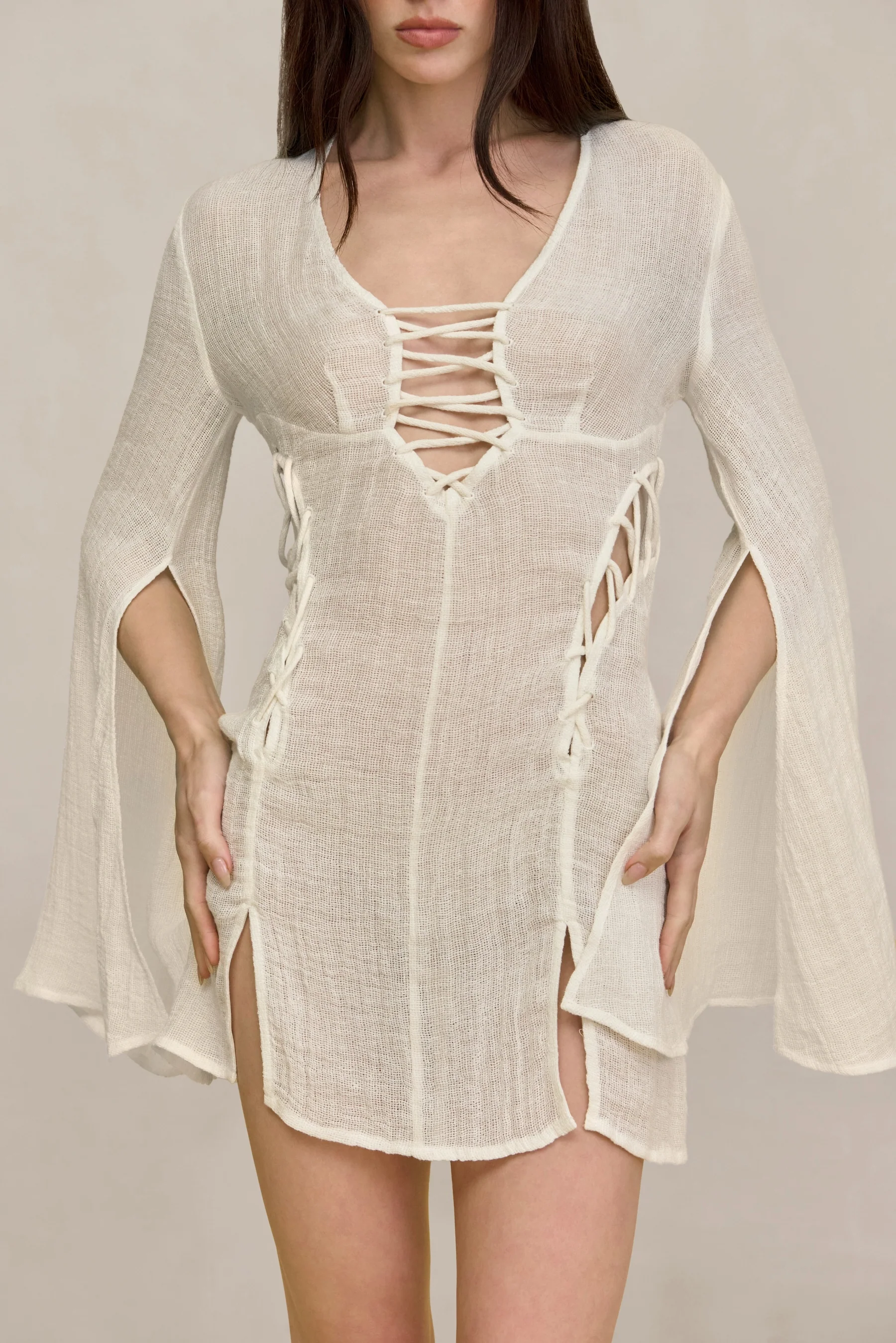 ILONA COVERUP DRESS - OFF WHITE - Image 2