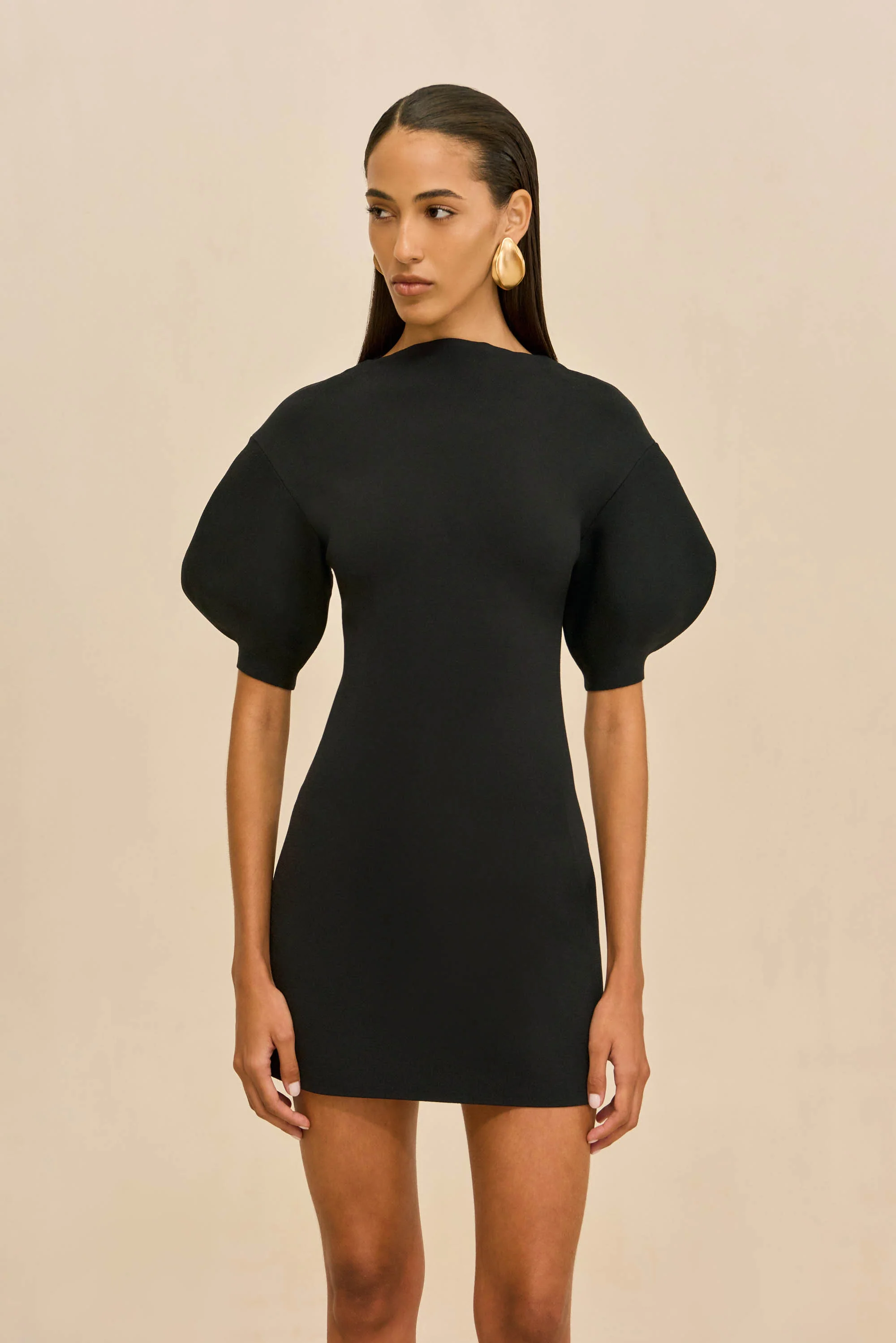 IVA KNIT DRESS - BLACK